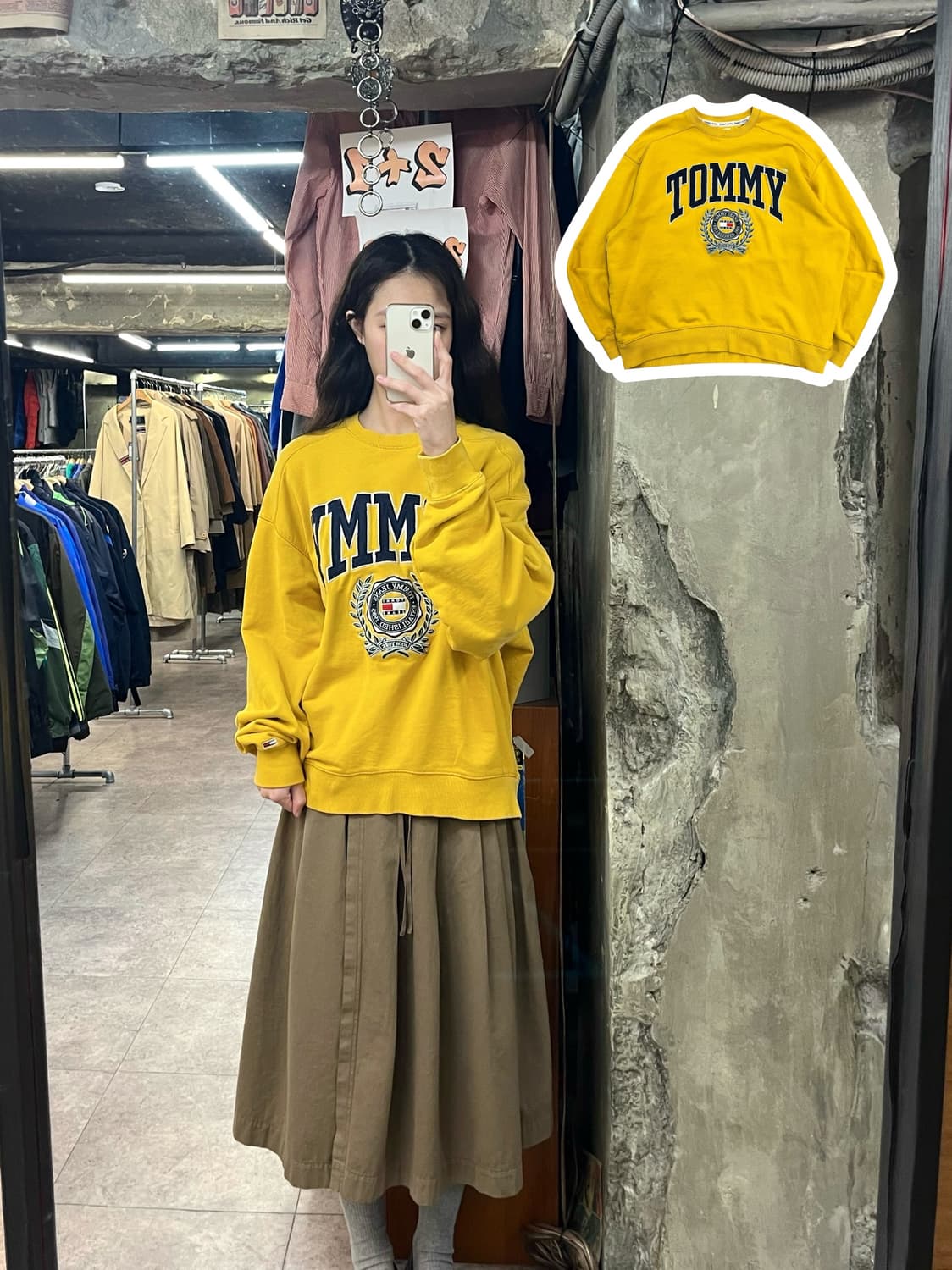 타미진스 맨투맨 옐로우 L #csz3141 상품이미지1