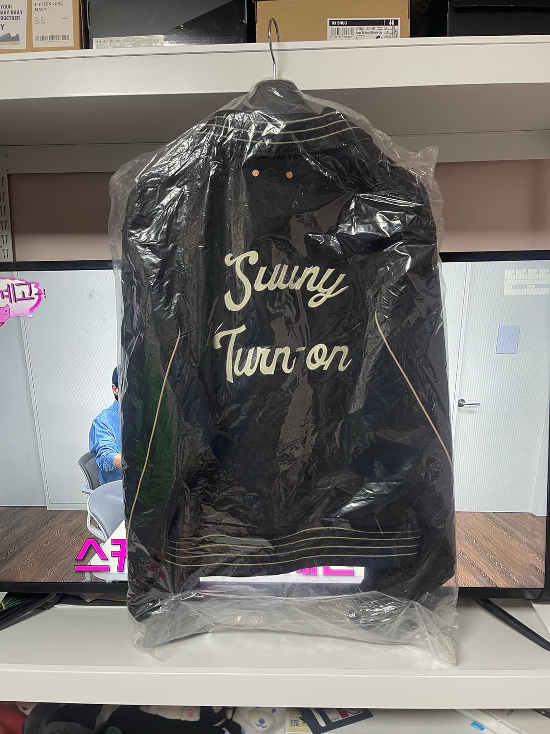 앤더슨벨 스트라이프 가디건 블랙 M 상품이미지3