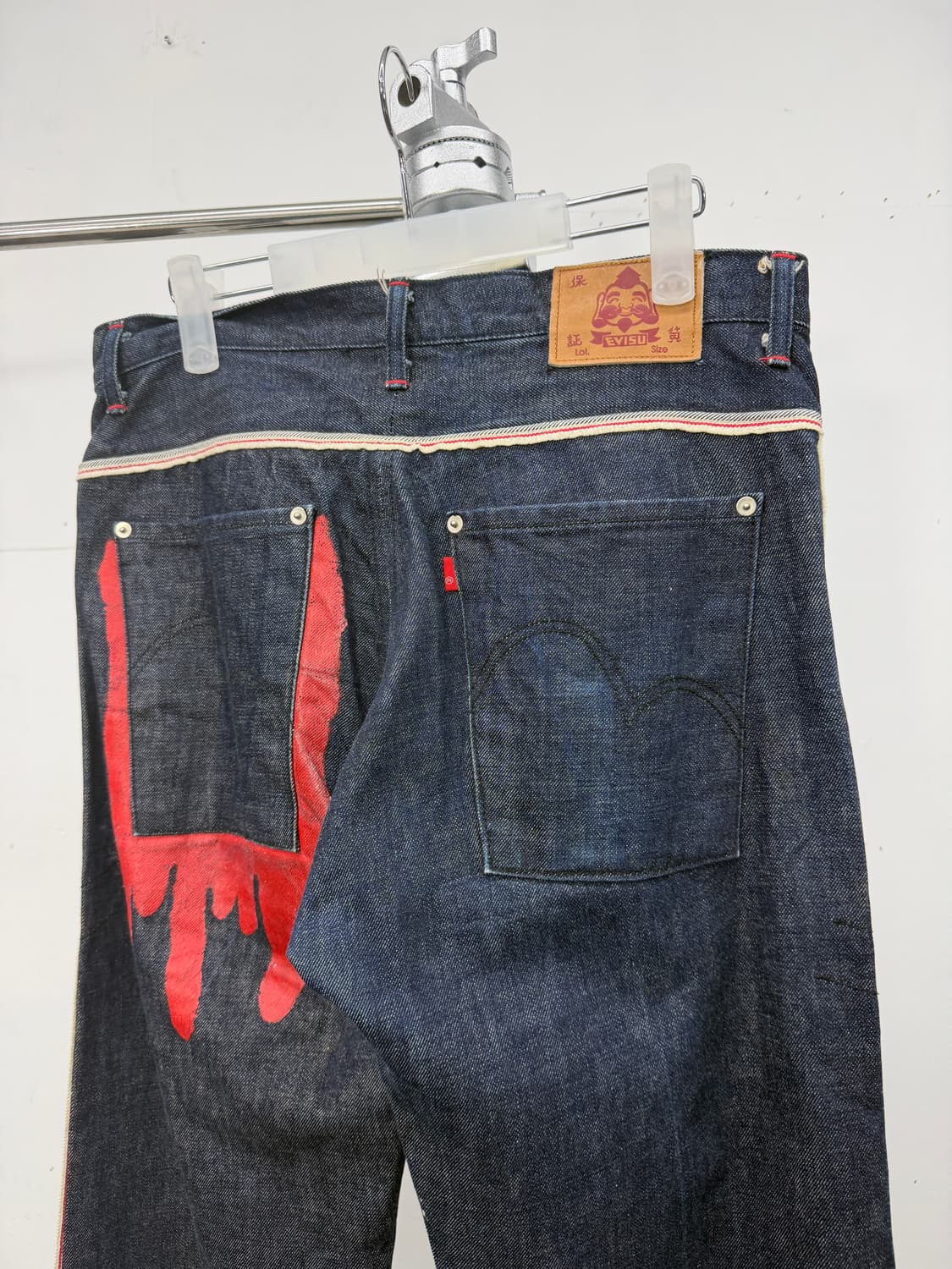 Evisu Black Cherry Splash denim pants 상품이미지8