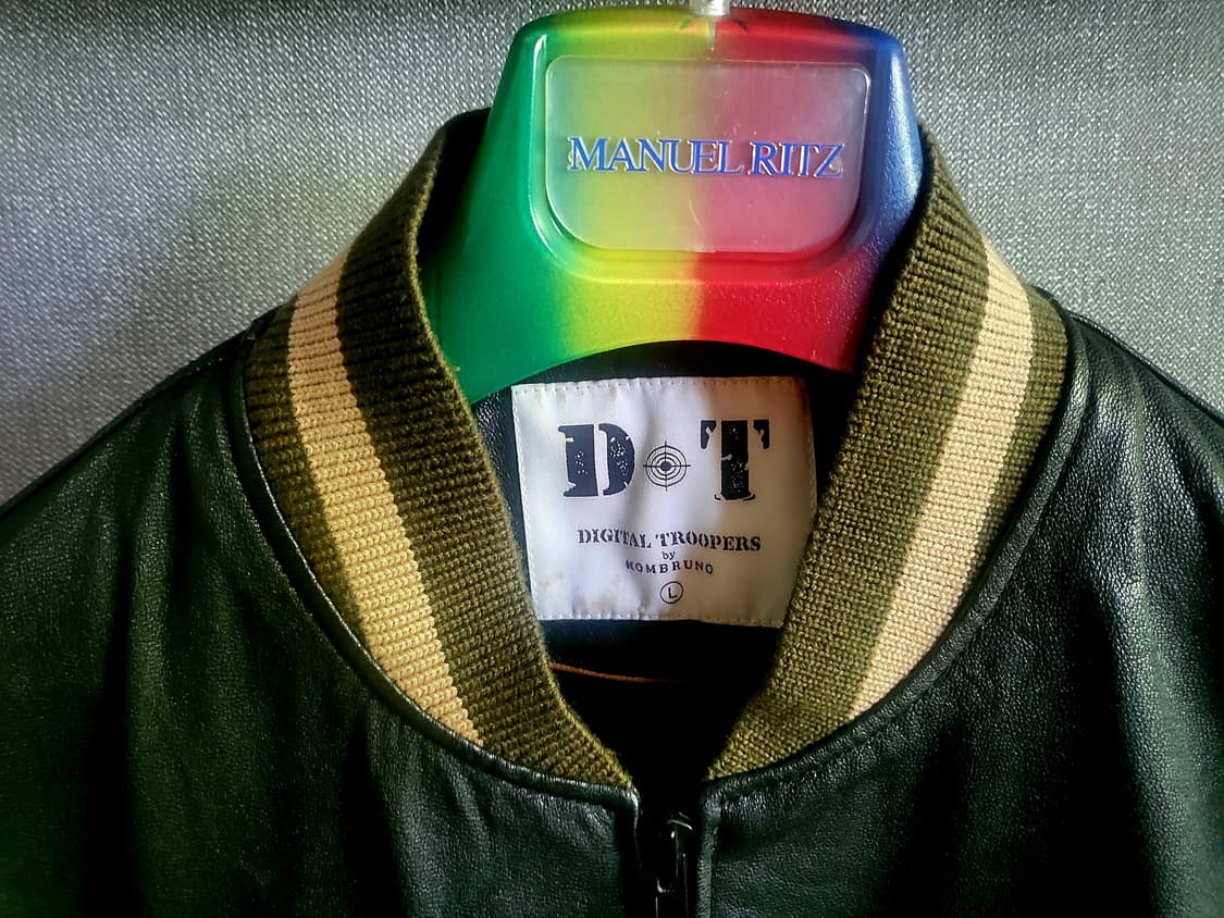 [미착용  새상품] 옴부르노  양가죽 항공 봄버 레더자켓 상품이미지6