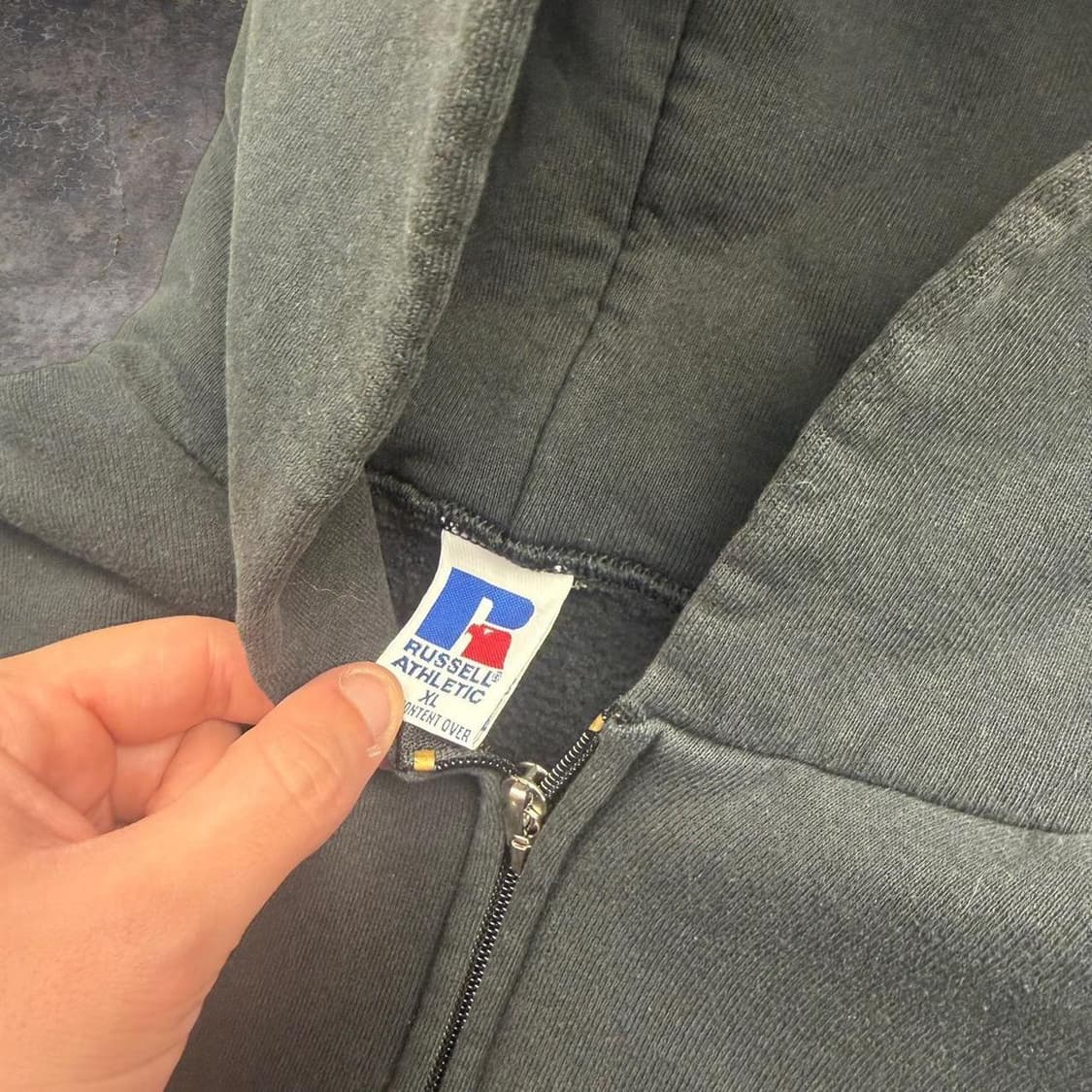 러셀 애슬레틱 스웻 후드집업 블랙 상품이미지2