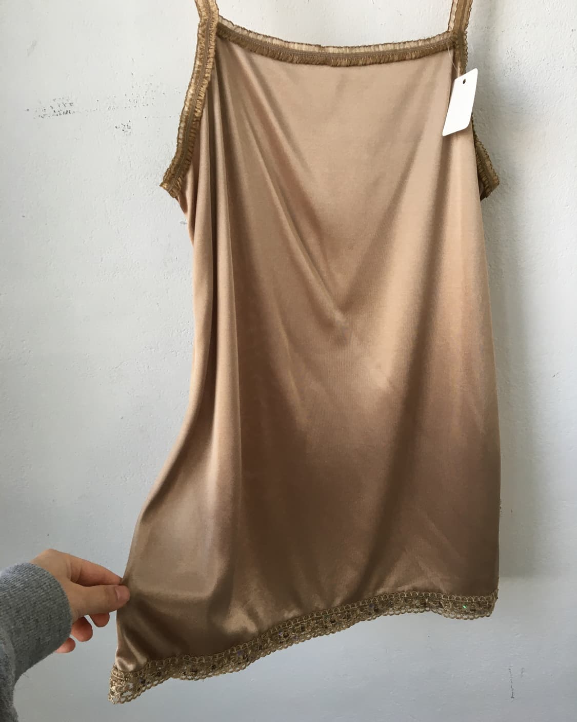 Lace trimming slip sleeveless 상품이미지4