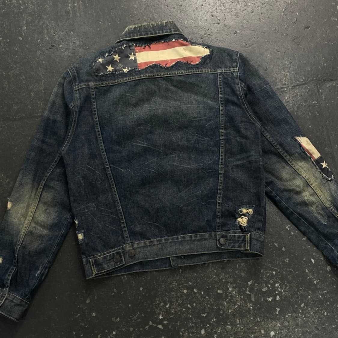 100 데님 앤 서플라이 랄프로렌 성조기 데님 자켓  상품이미지5