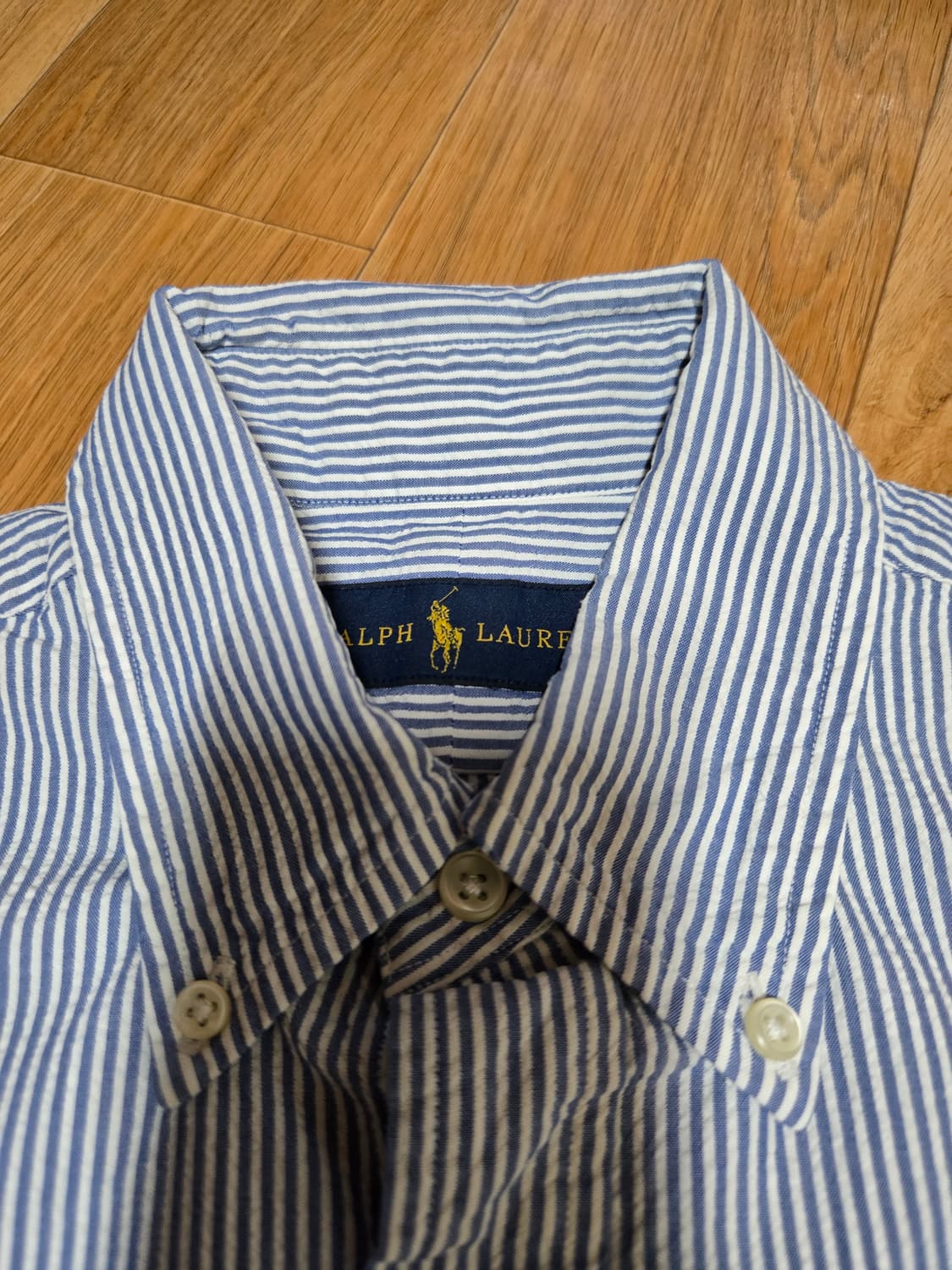 폴로 랄프로렌 정품 남성 시어서커 반팔 셔츠 상품이미지5