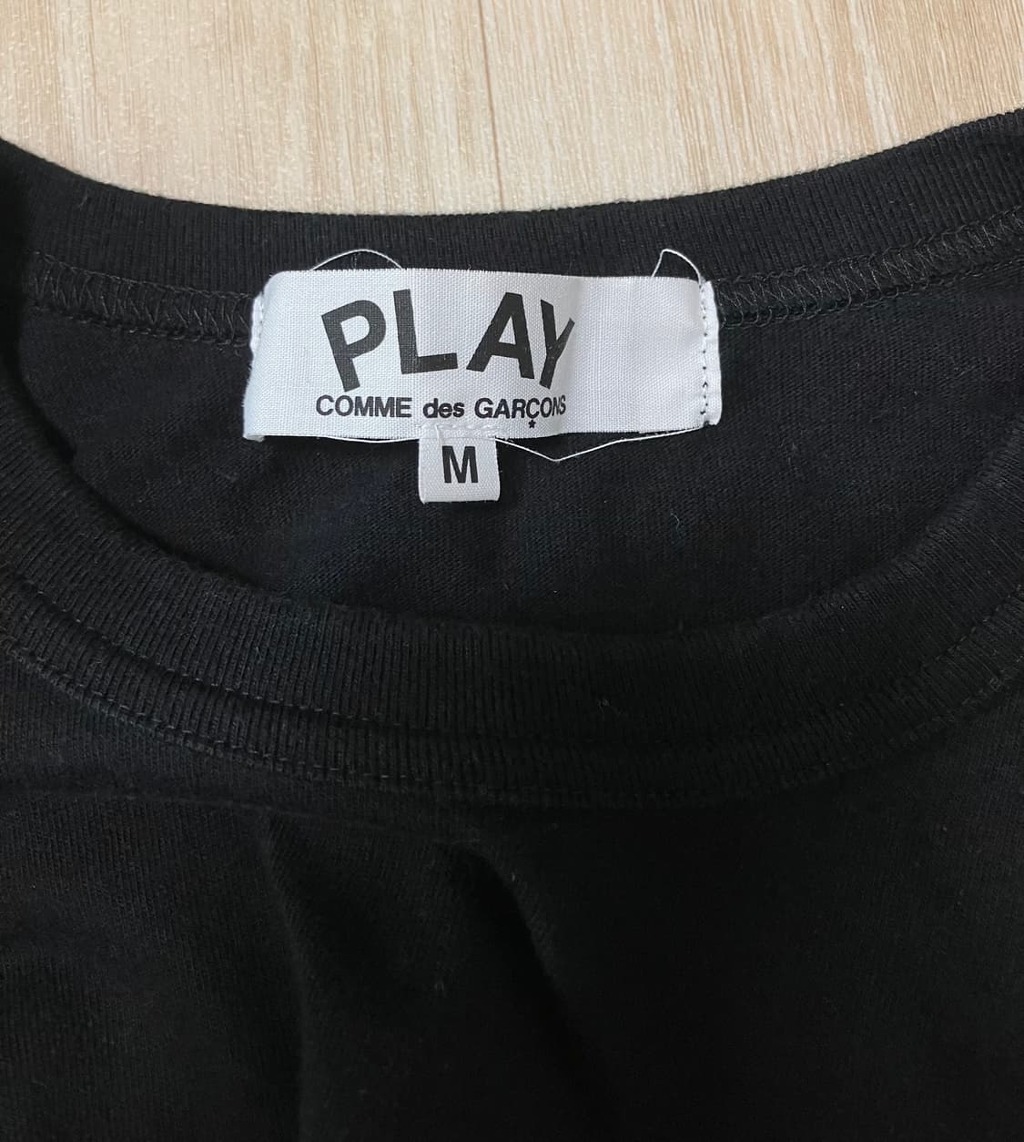 정품)[M] 꼼데가르송 긴팔 티셔츠 블랙 AZ-T117 상품이미지2