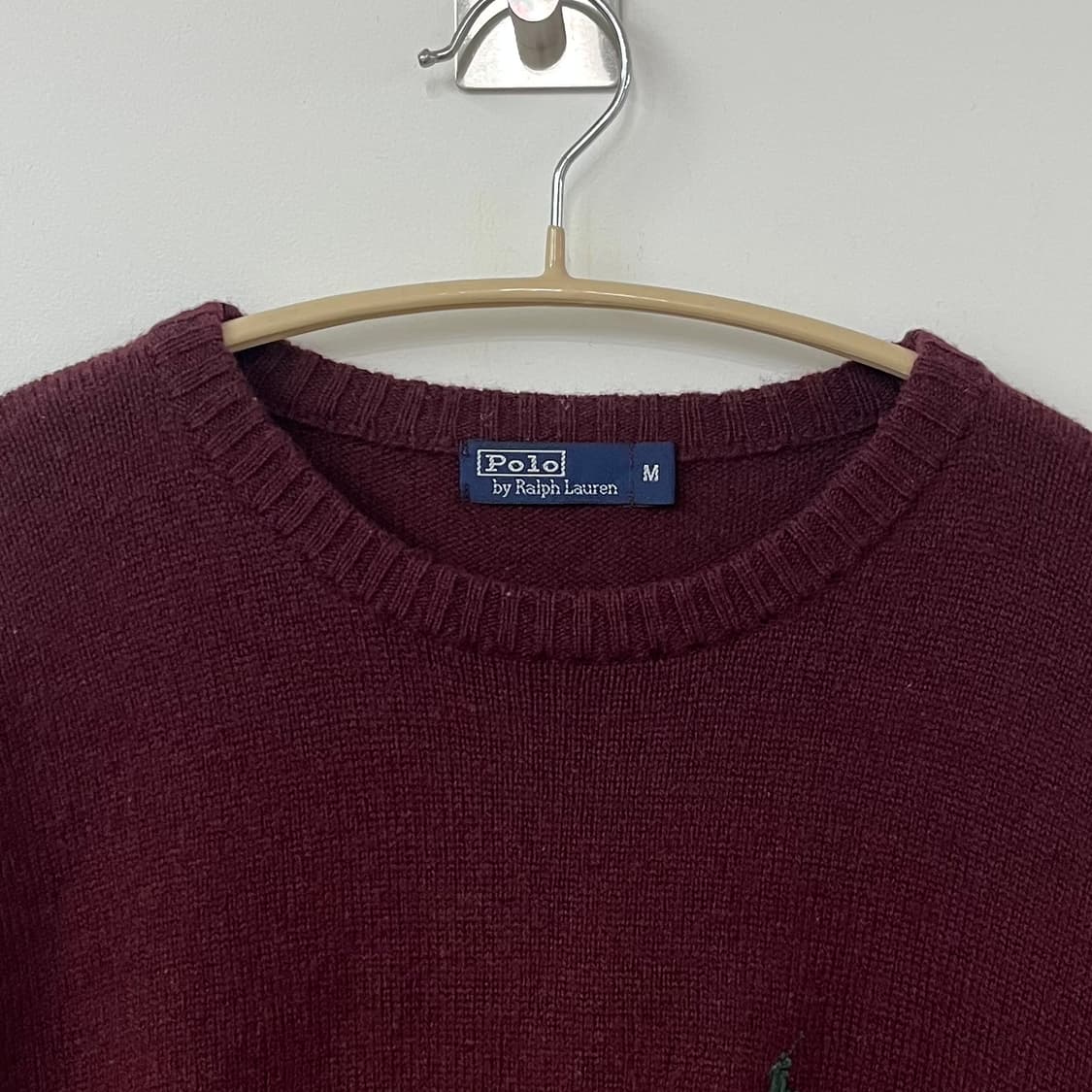 폴로 랄프로렌 카키 포니 버건디 램스울 니트 상품이미지5