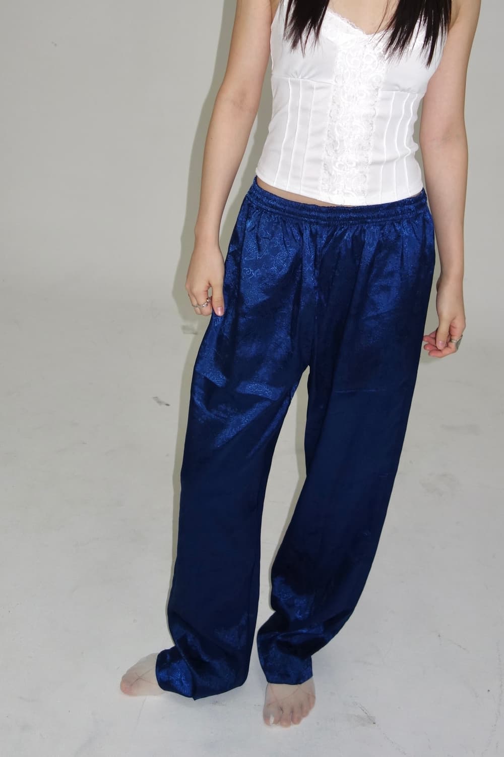 자카드 새틴 팬츠 상품이미지1