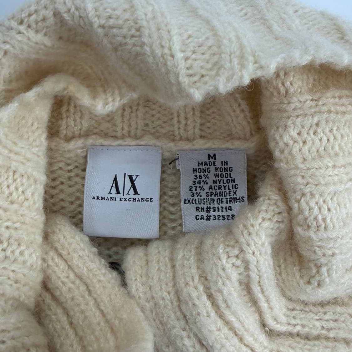 Armani exchange 아르마니 레더 버클 가디건  상품이미지5