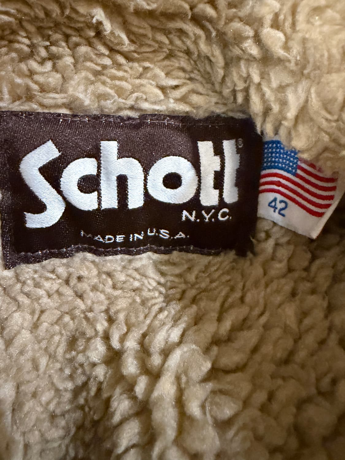 Schott 쇼트 스웨이드 무스탕 자켓 상품이미지4