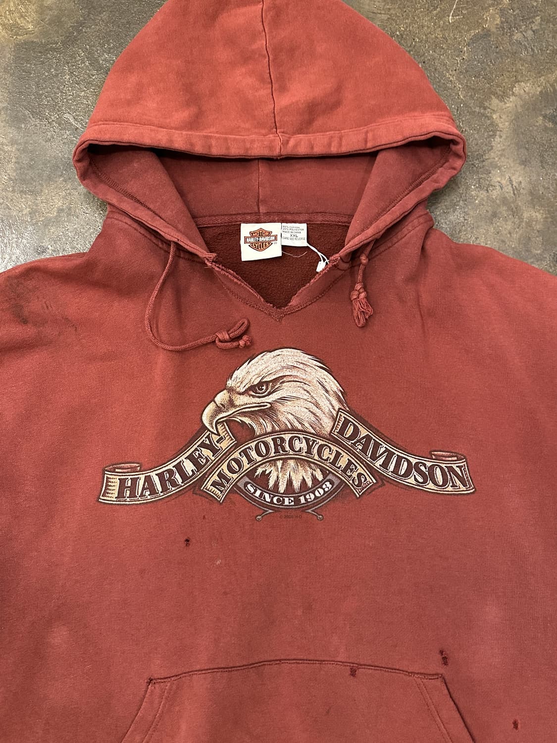 할리데이비슨 디스트레스드  후드티 XXL 상품이미지3