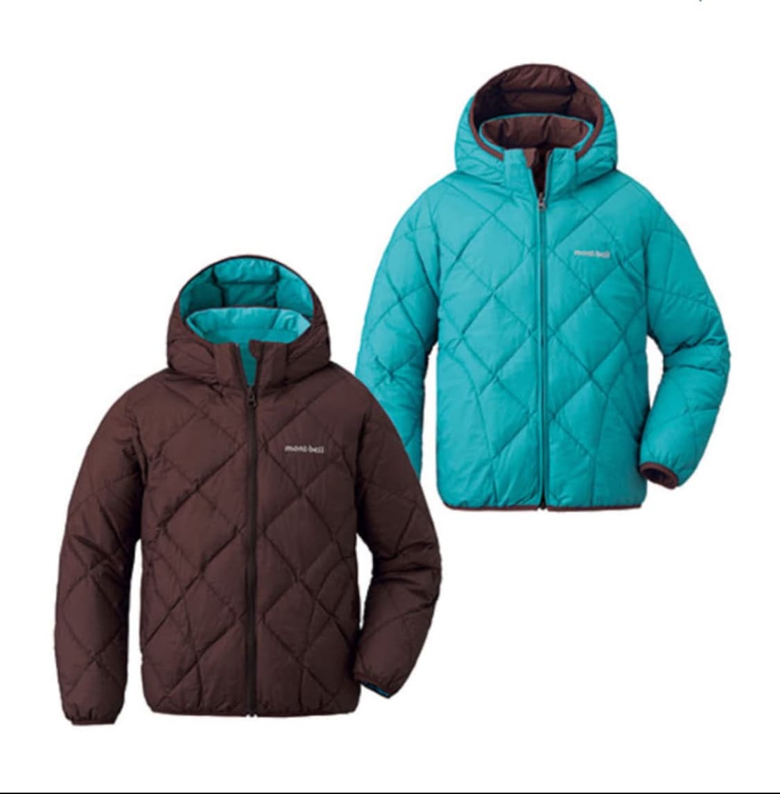 몽벨 키즈 리버시블 다크 코코아 민트 사이즈 150 상품이미지1