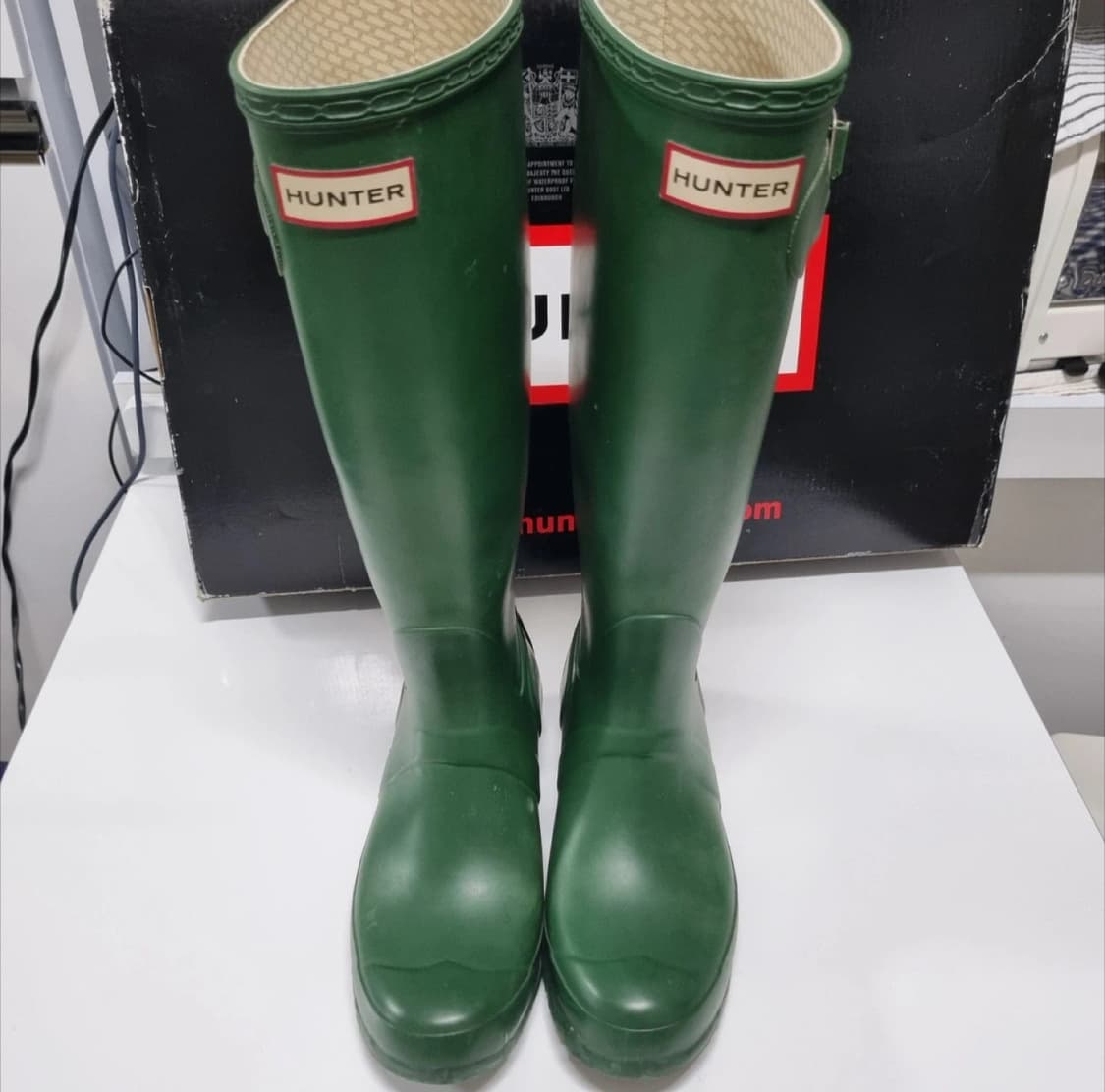 헌터 롱 레인부츠 다크 그린 UK4 235-240 (37) 상품이미지1
