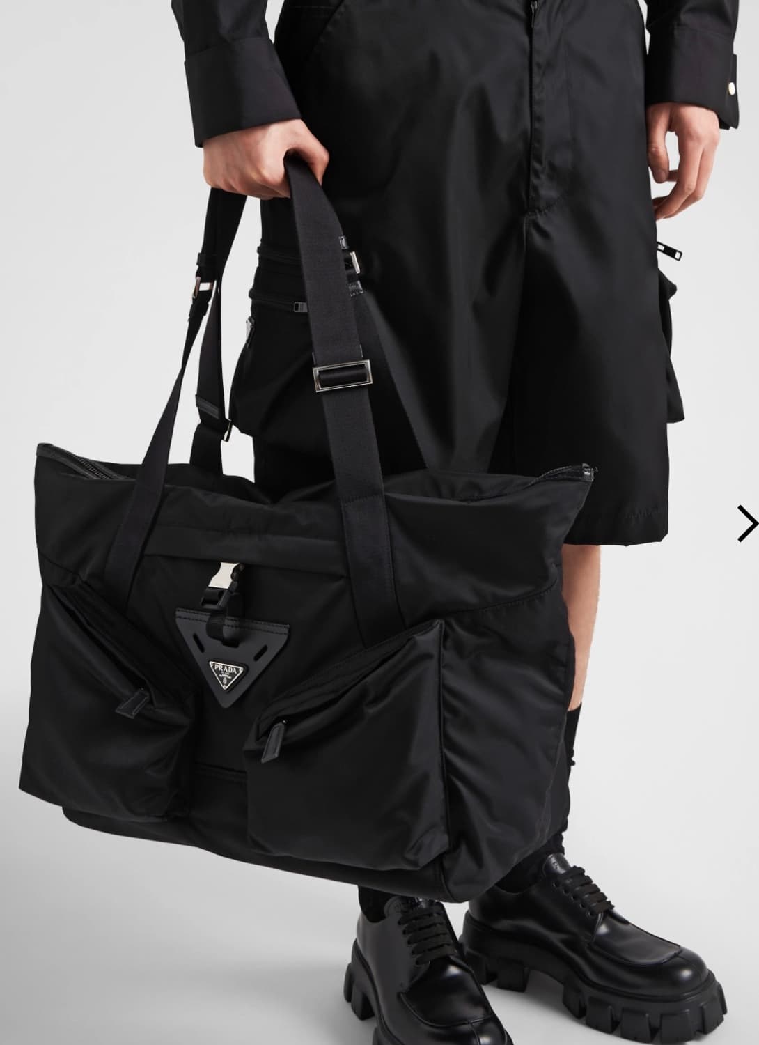 Prada Re-Nylon Leather Travel Bag 상품이미지2