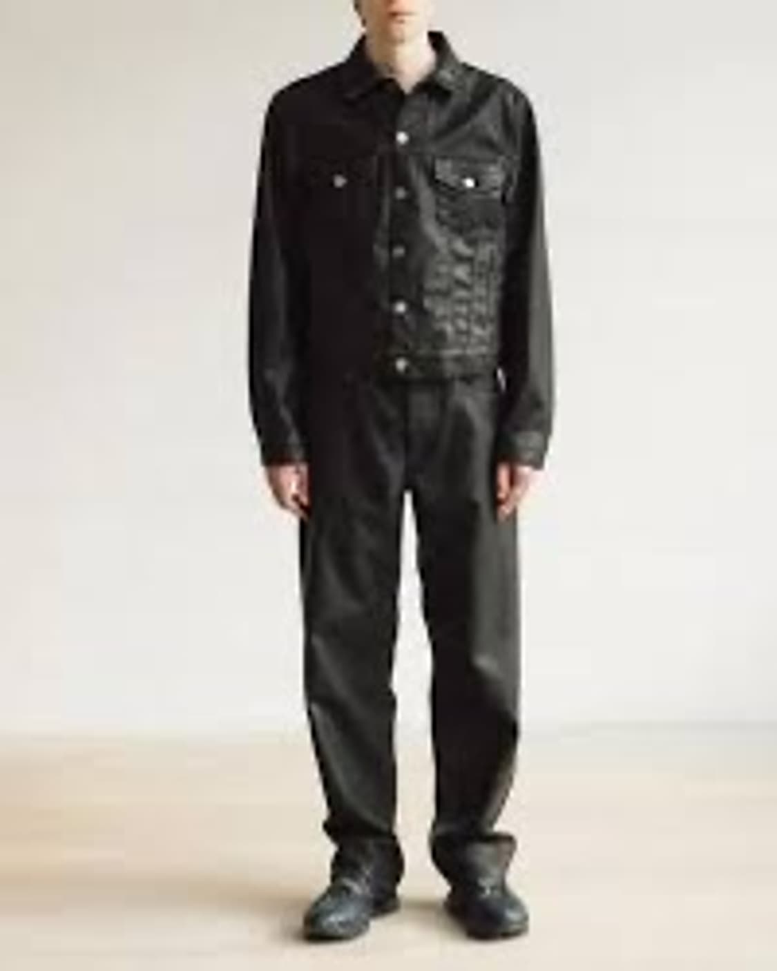 [L] 선플라워 레더 트러커 자켓 상품이미지4