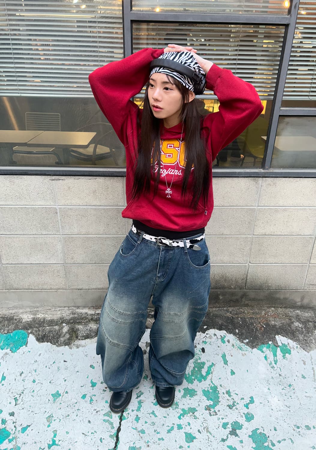 90s 올드스쿨 RUSSELL 버건디 " USC "후디 상품이미지3