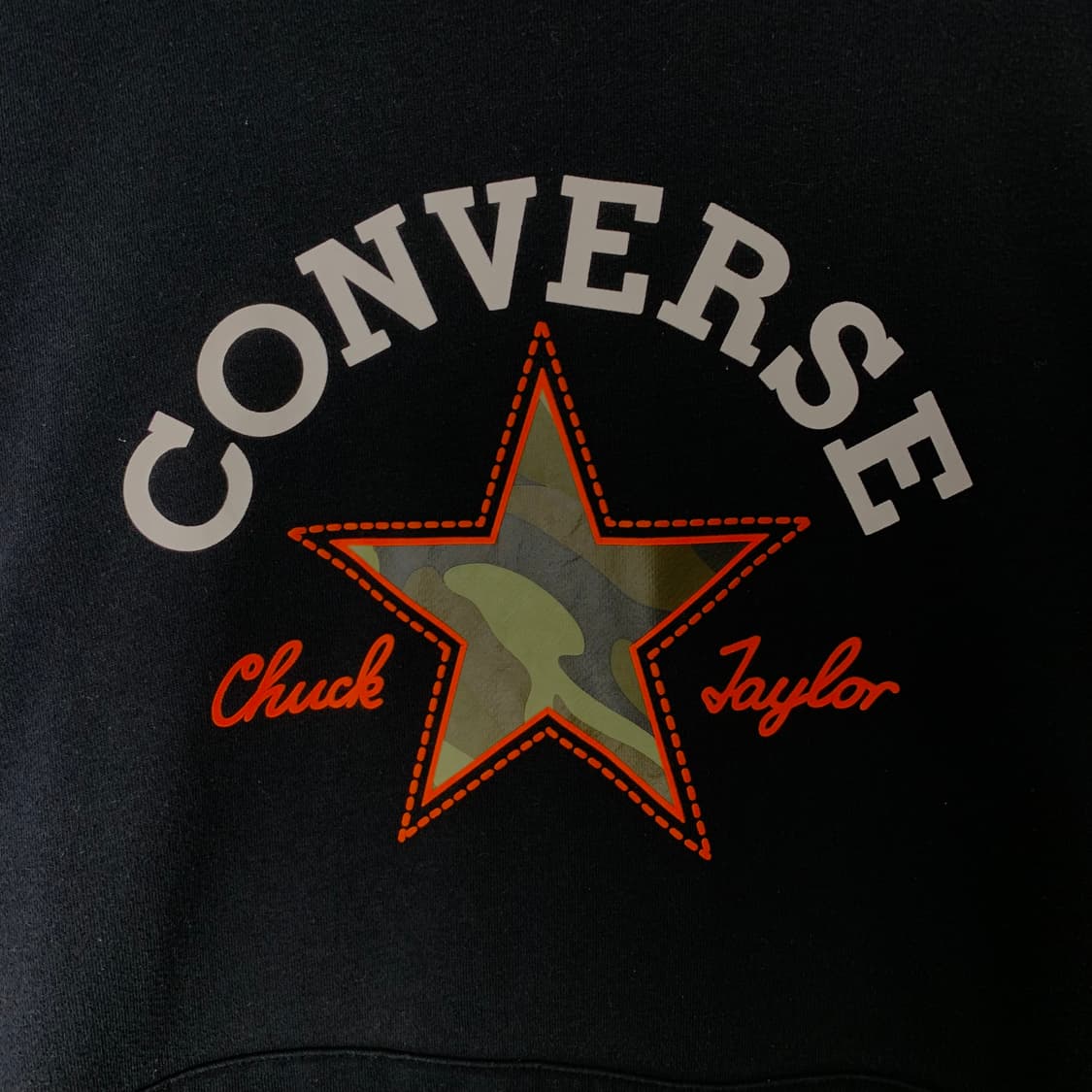 컨버스 y2k 와투케 카모 스타 블랙 맨투맨 상품이미지3