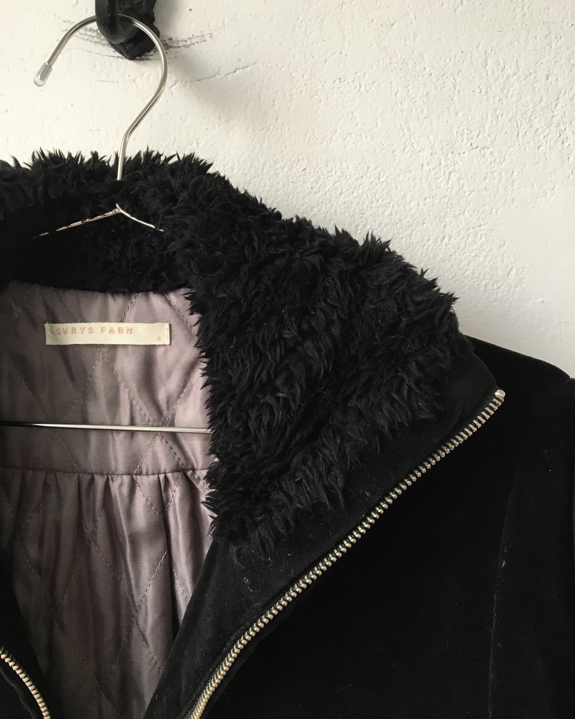 Fur collar velour zip up 상품이미지6