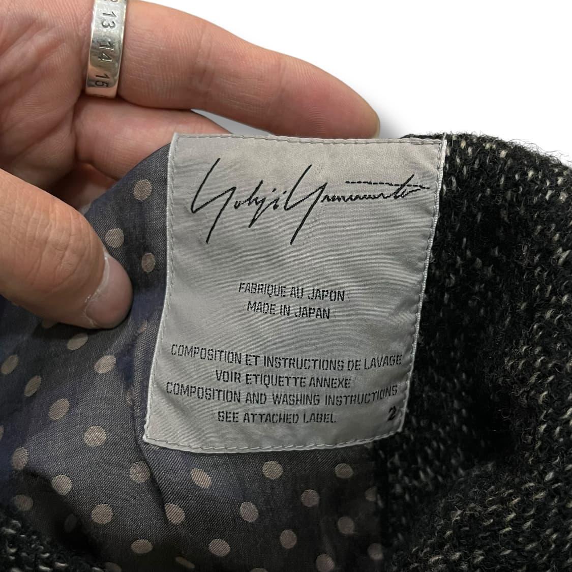  요지야마모토 울 코트 y13942 상품이미지7