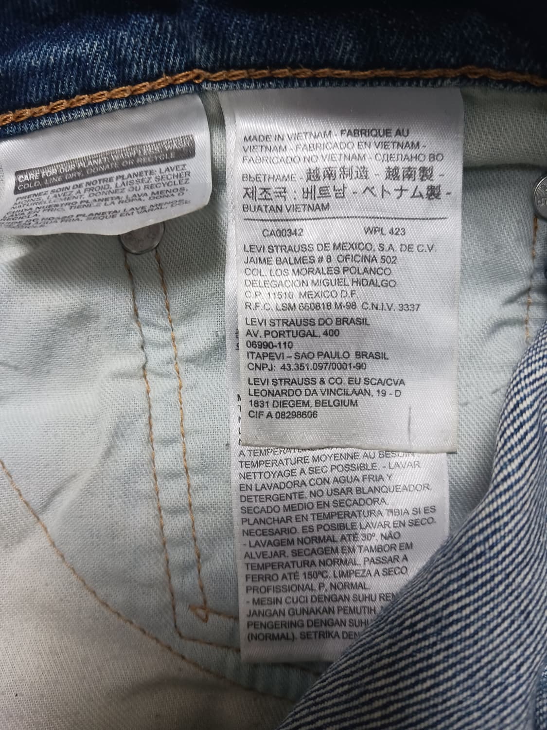 [32] 리바이스 511 중청 워싱 슬림진 청바지 상품이미지10