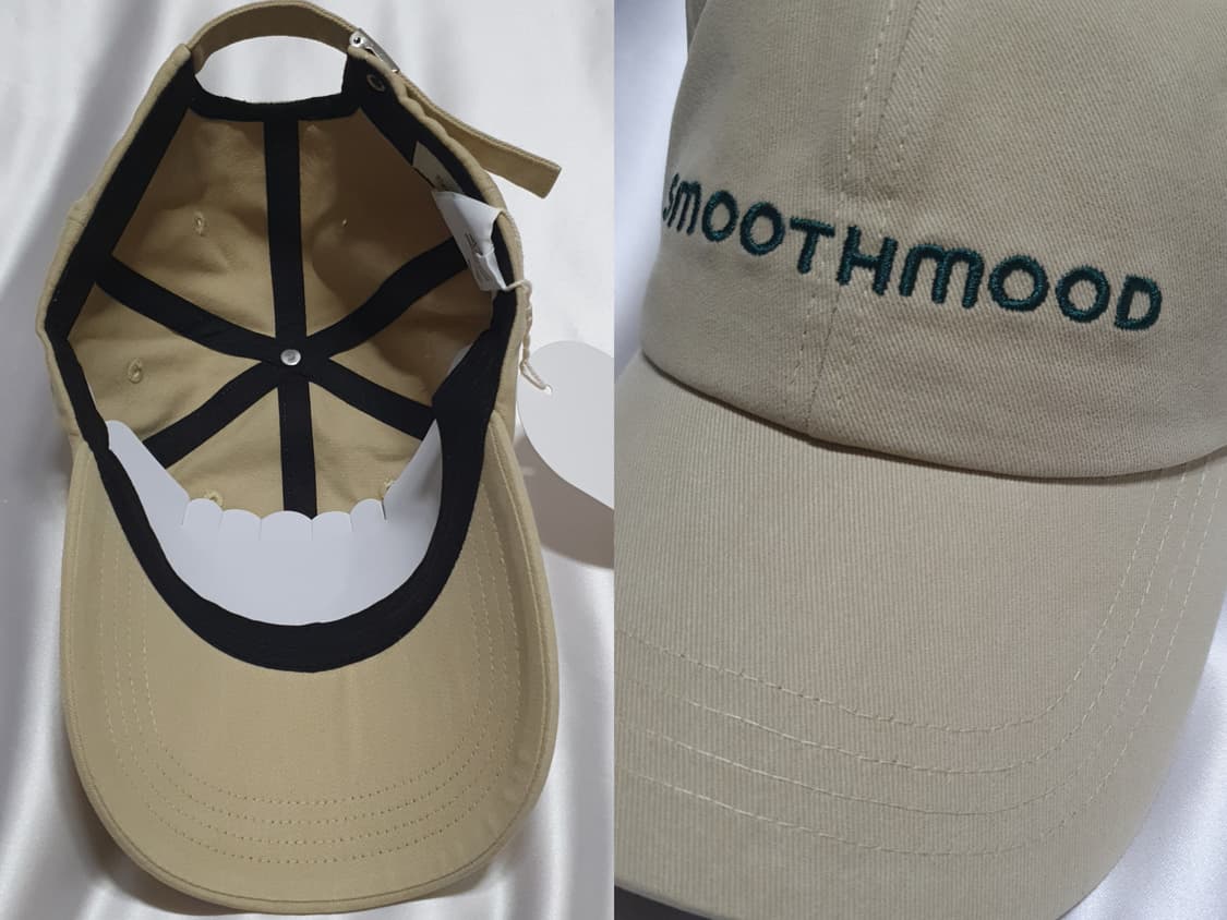 베이지 스무드무드  로고 볼캡 모자 상품이미지6