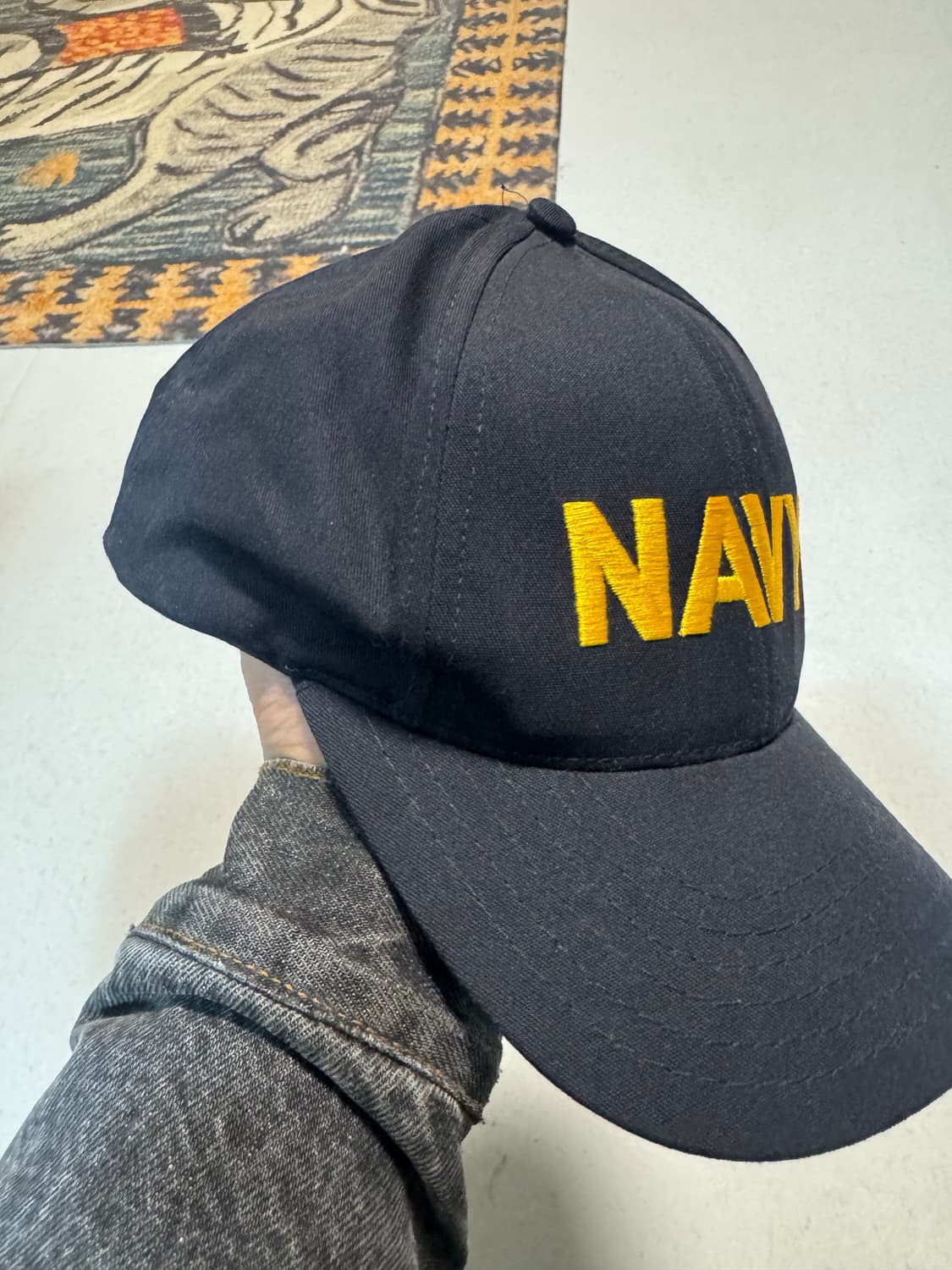 미군 미해군 usn navy 자수 빈티지 볼캡 made in usa 상품이미지2