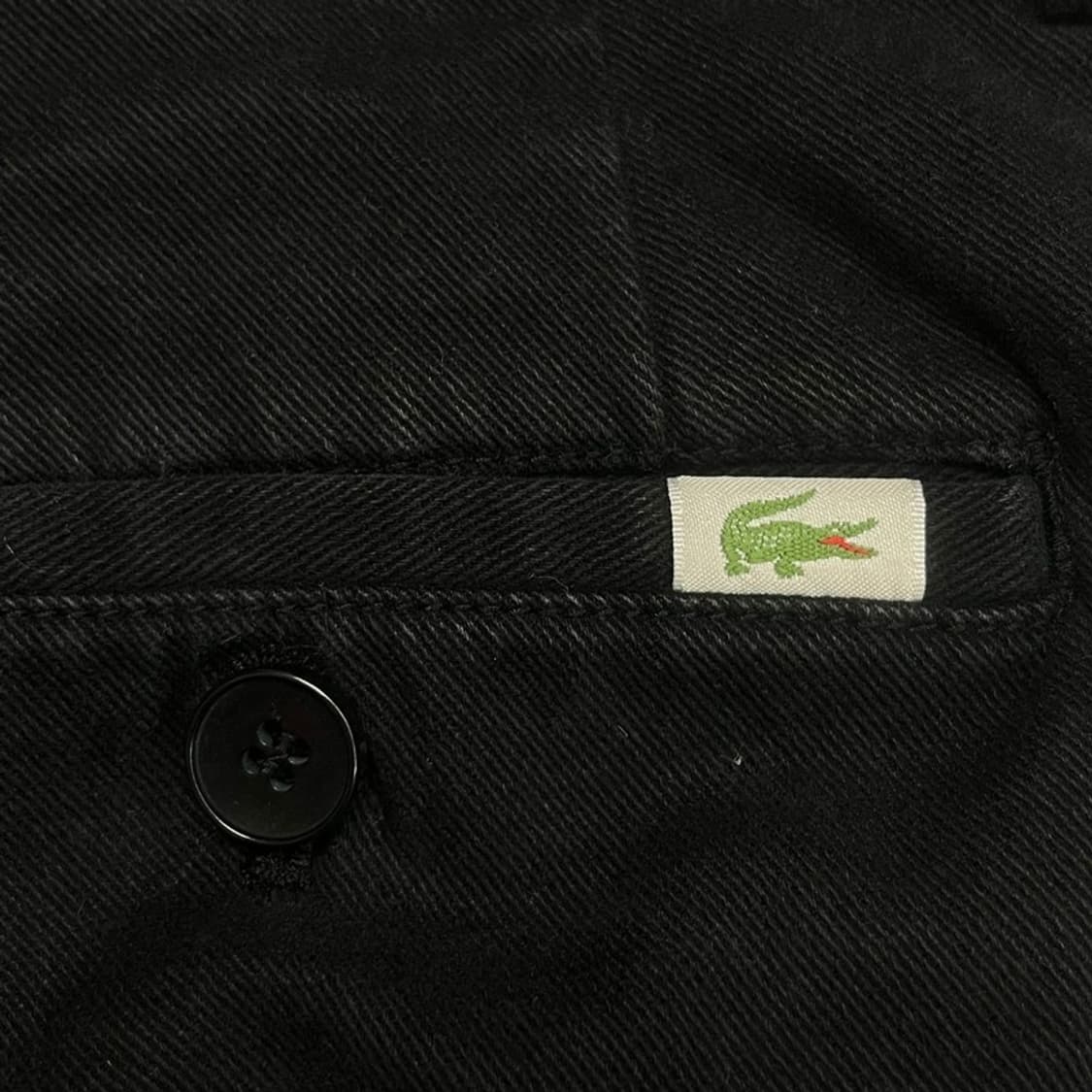 LACOSTE 슬림핏 코튼 팬츠 블랙 FR 40 / US 32 상품이미지5