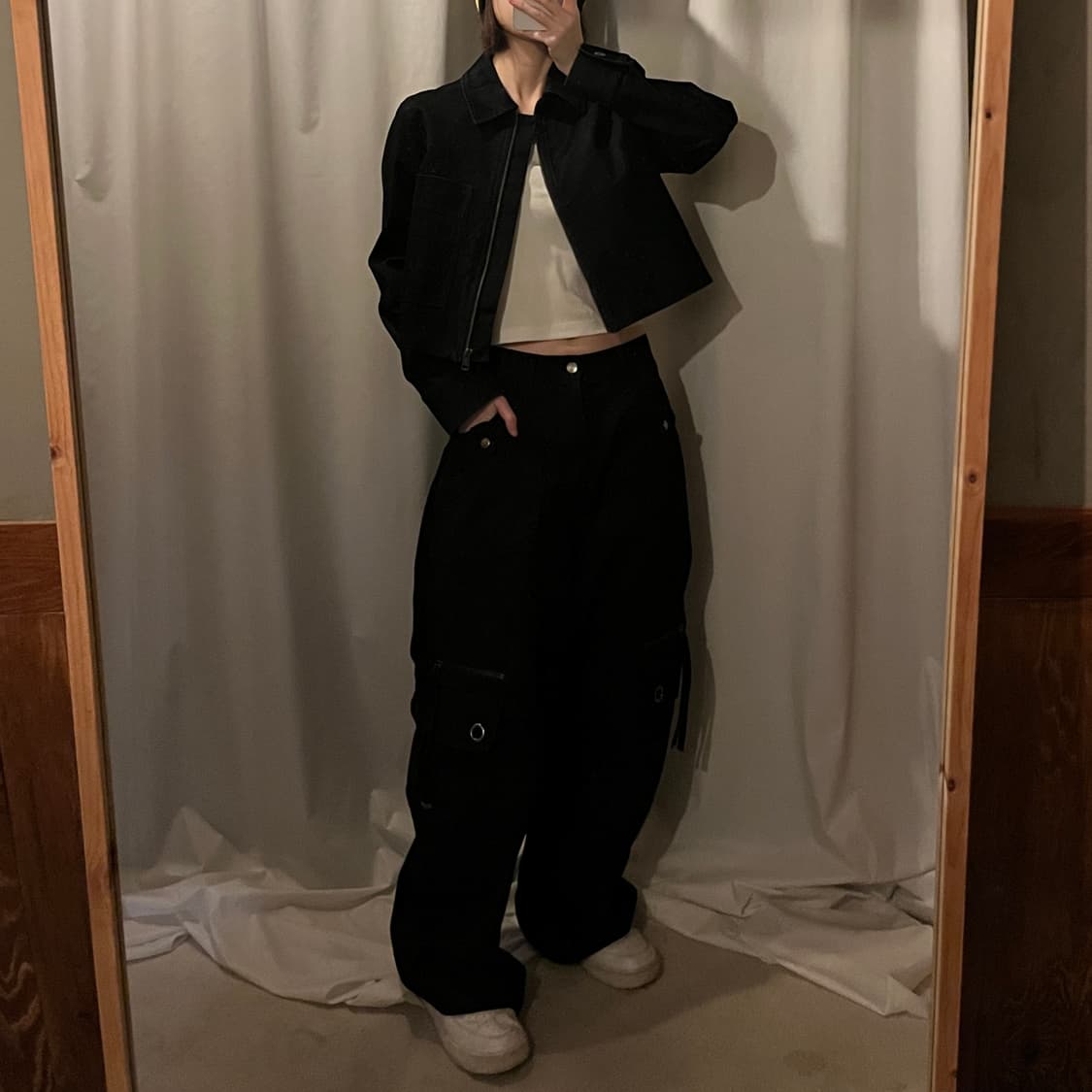 코스 데님 숏 자켓 상품이미지4