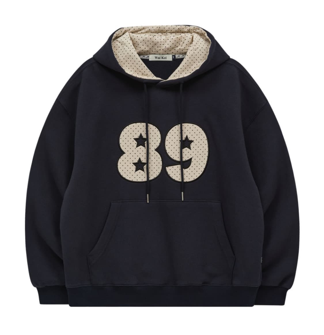 Waikei 와이케이 89 도트 아플리케 후드티셔츠 상품이미지1