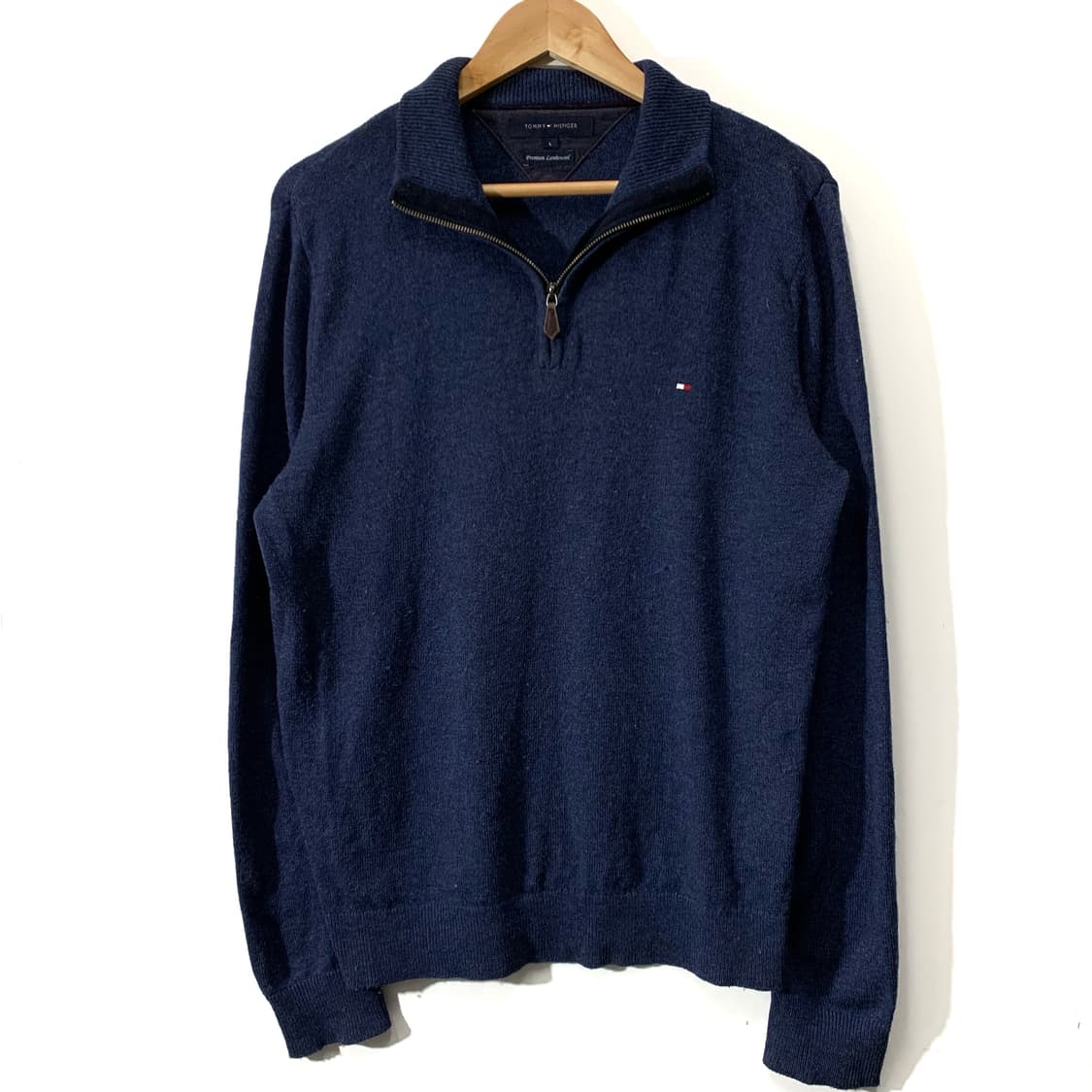 타미힐피거 네이비 니트 반집업  상품이미지1