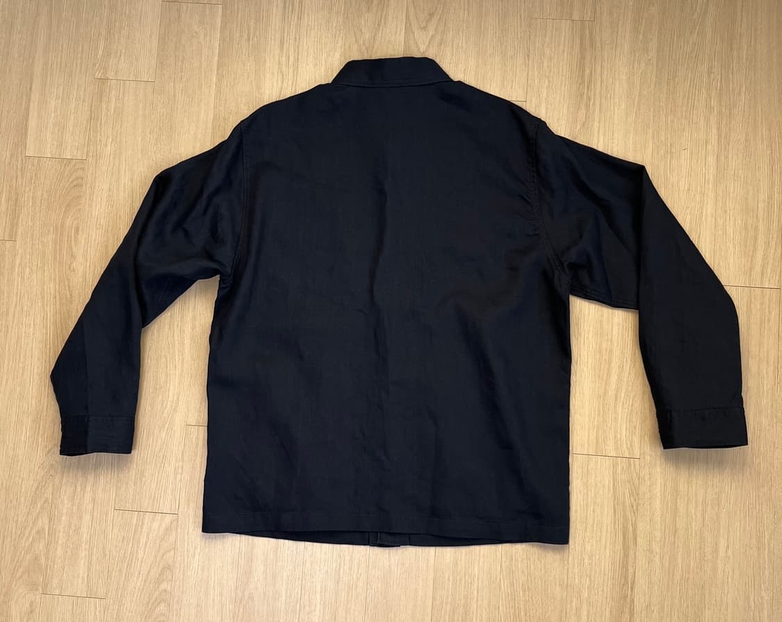 유니클로C 프리미엄리넨셔츠자켓 네이비 m 상품이미지2