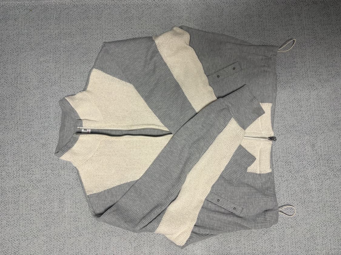 RSSC 리벳 포켓 믹스 니트집업 그레이/아이보리 상품이미지2