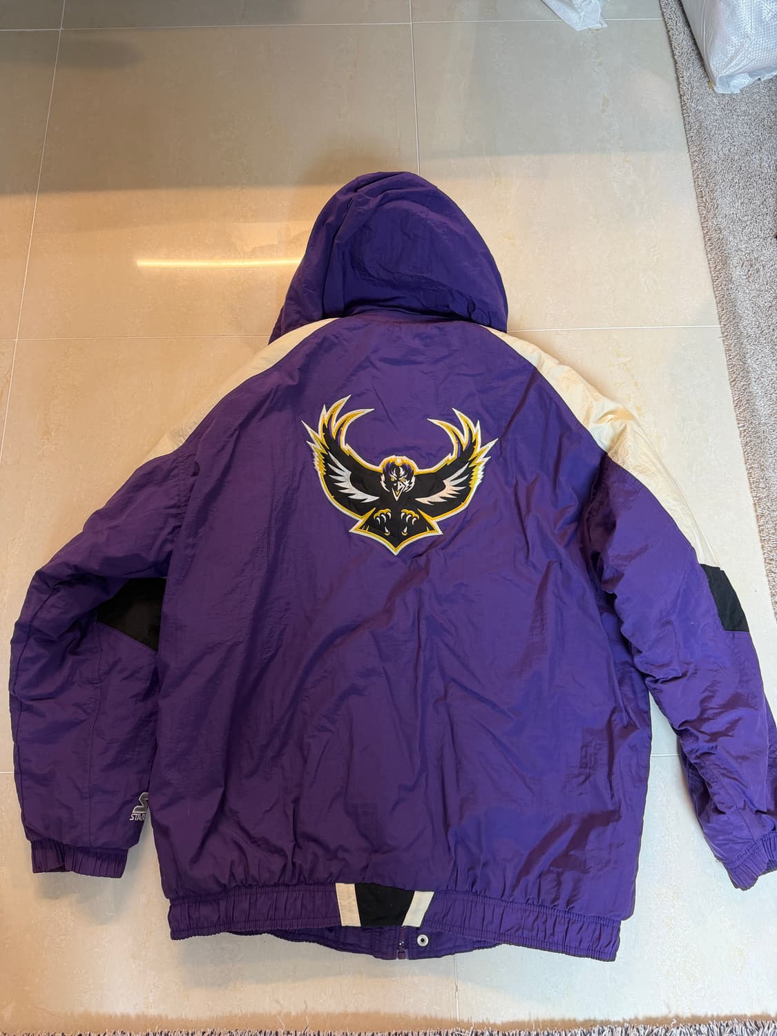 XL) 스타터 NFL 레이븐스 바람막이 자켓 퍼플 상품이미지2