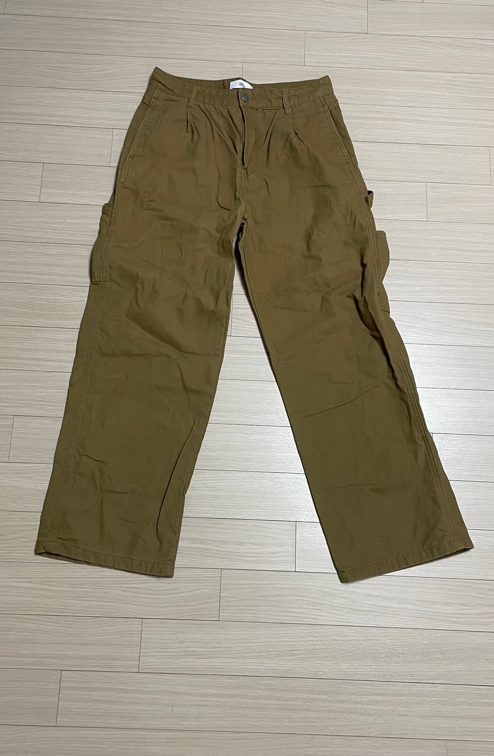 무신사 베이지 코튼팬츠 상품이미지1