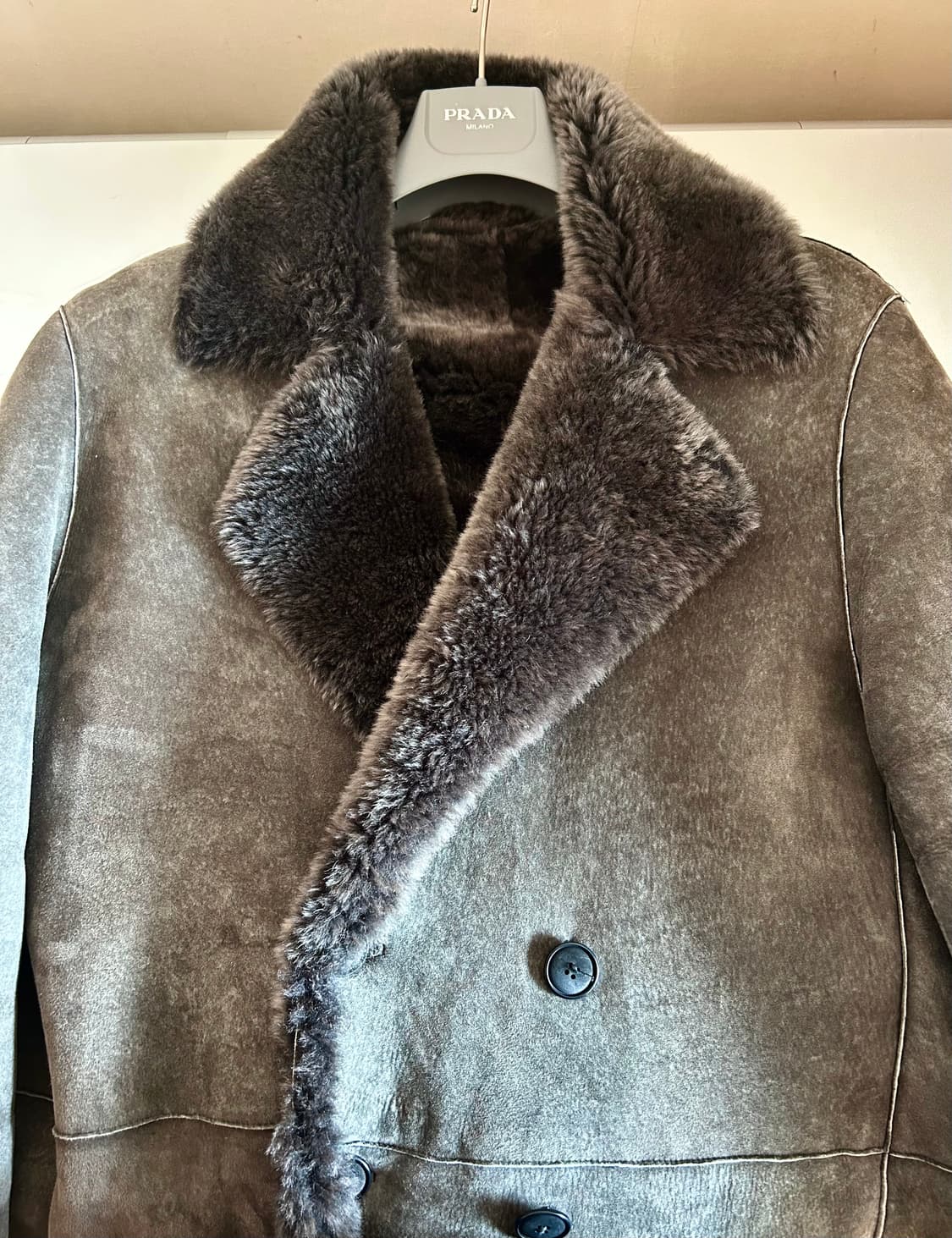 조르지오 아르마니 롱 무스탕 코트 상품이미지4