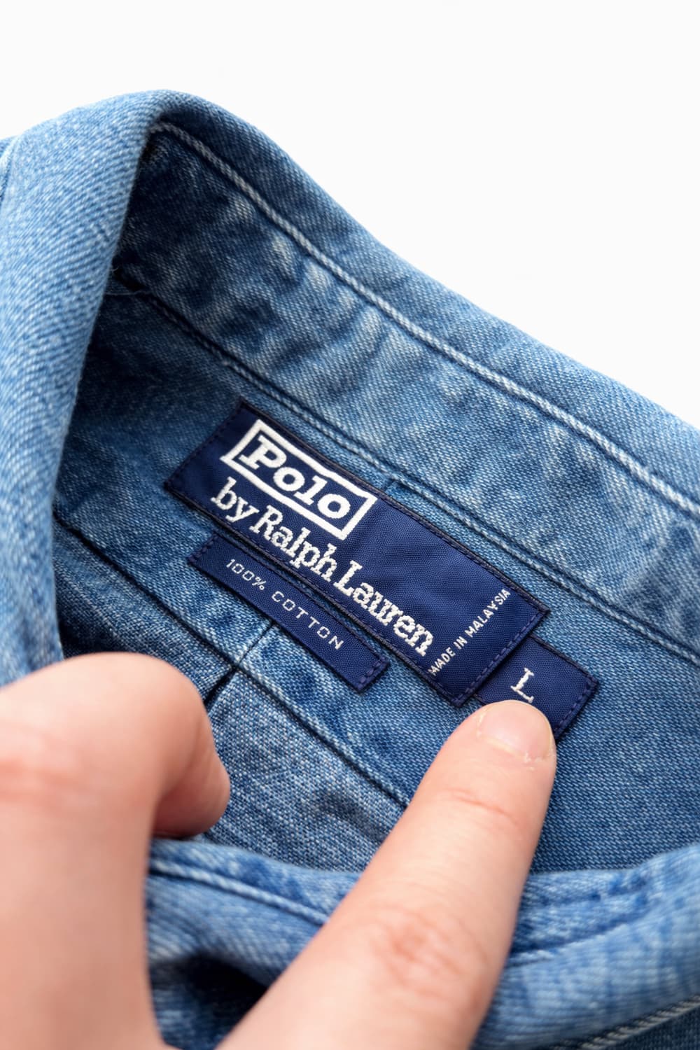 90s 폴로 랄프로렌 데님 셔츠 L 상품이미지8