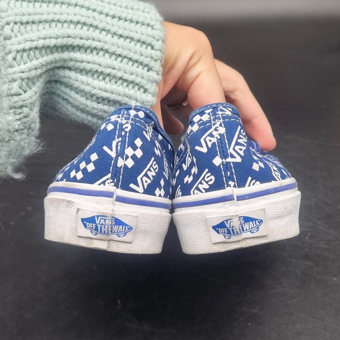 반스 어센틱 로고블루 여성 스니커즈230 상품이미지4