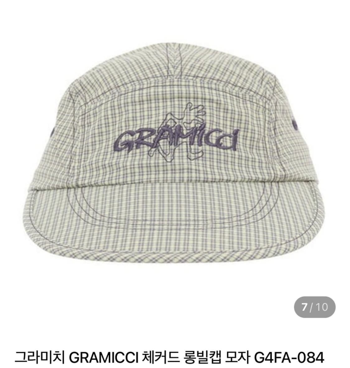 그라미치 체커드 롱 빌 캡 상품이미지1