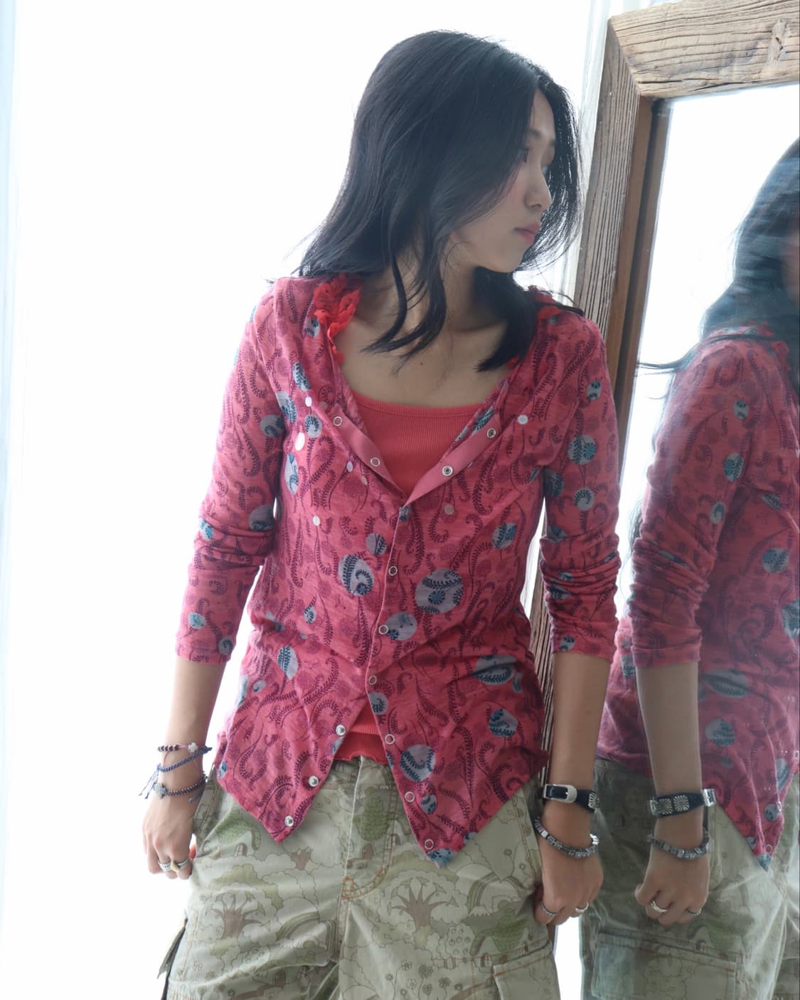 [Sunao Kuwahara] Pink Sequin Cardigan 상품이미지7