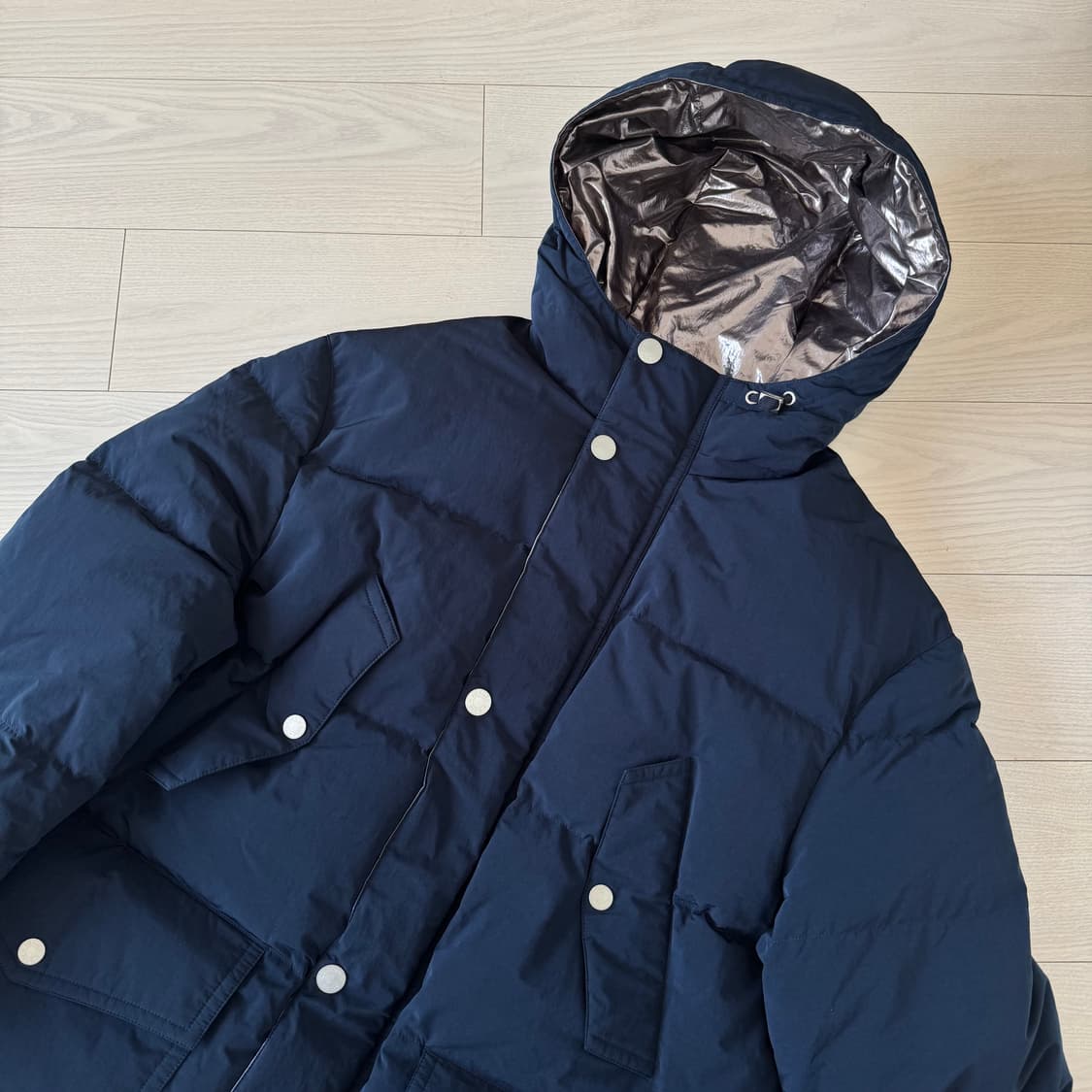 HERMES [역작, 미사용] 에르메스 끝판왕 프랑스산 다운코트 네이비 상품이미지4