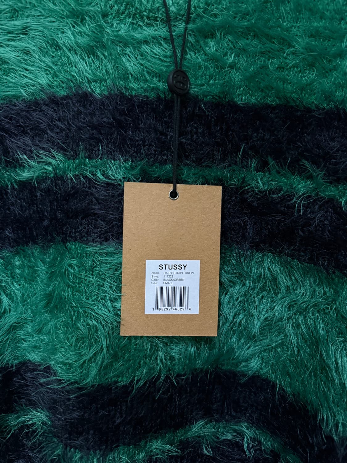 스투시 헤어리 스트라이프 크루 (그린 / S) 상품이미지9