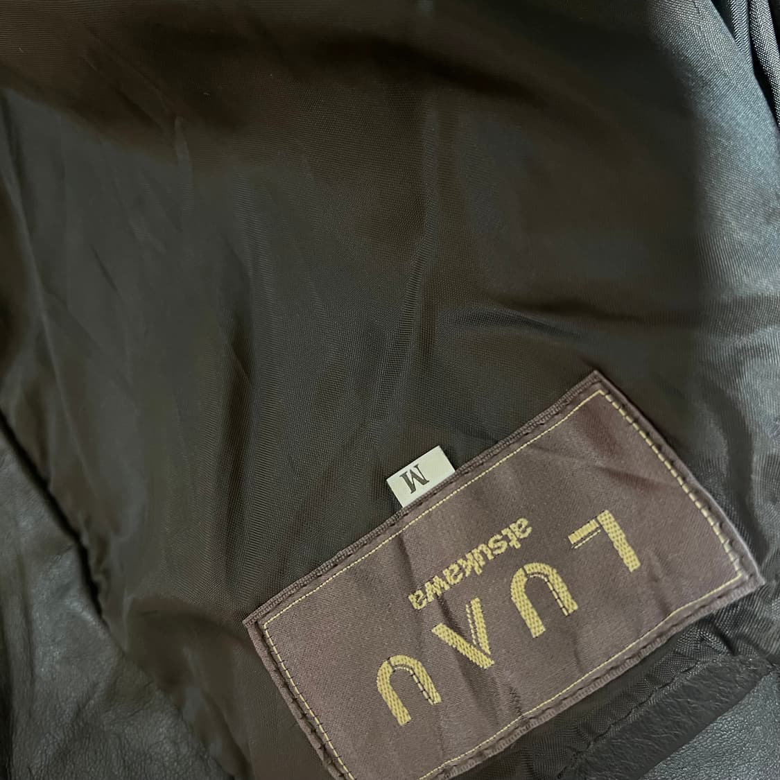 빈티지 브라운 봄버 가죽 자켓 M 상품이미지4