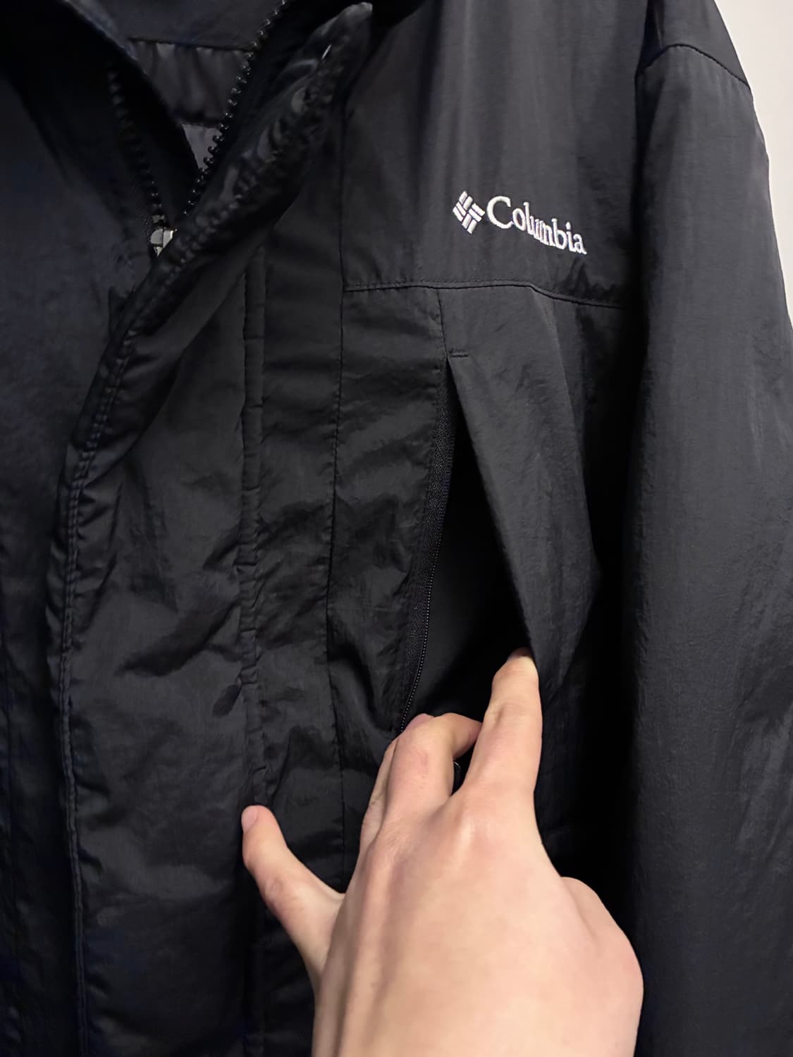 (XL)컬럼비아 옴니히트 나일론 패딩 다운 자켓 블랙 콜롬비아 상품이미지4