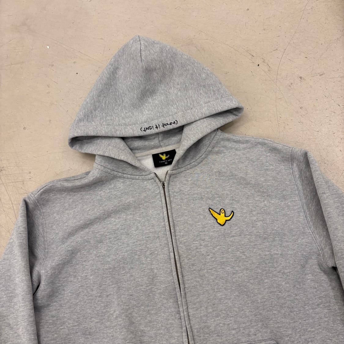 와릿이즌 빅로고 그레이 후드집업 상품이미지3