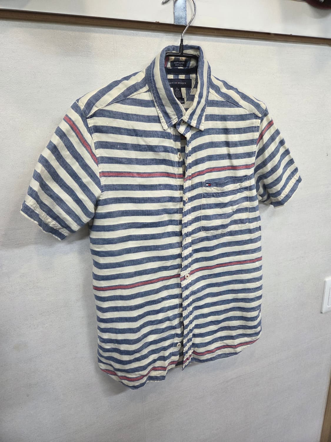 타미힐피거 빈티지 린넨 셔츠반팔 xs 상품이미지4