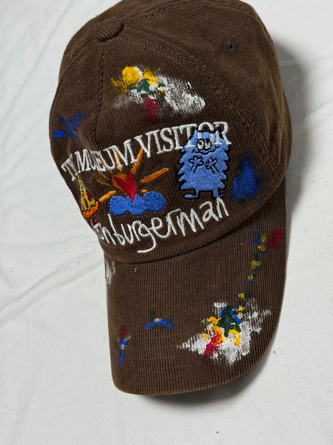 더뮤지엄비지터 X 존버거맨 / 페인티드 피자 코듀로이 볼캡 / OS 상품이미지3