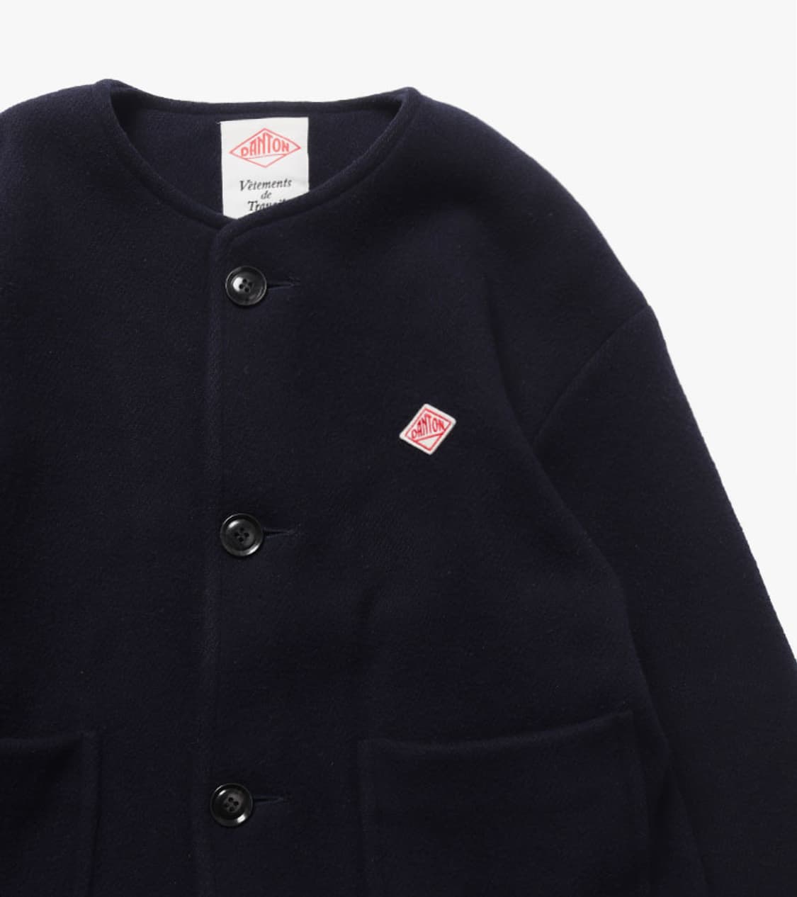 DANTON - LIGHT PILE NON COLLAR JACKET 상품이미지4