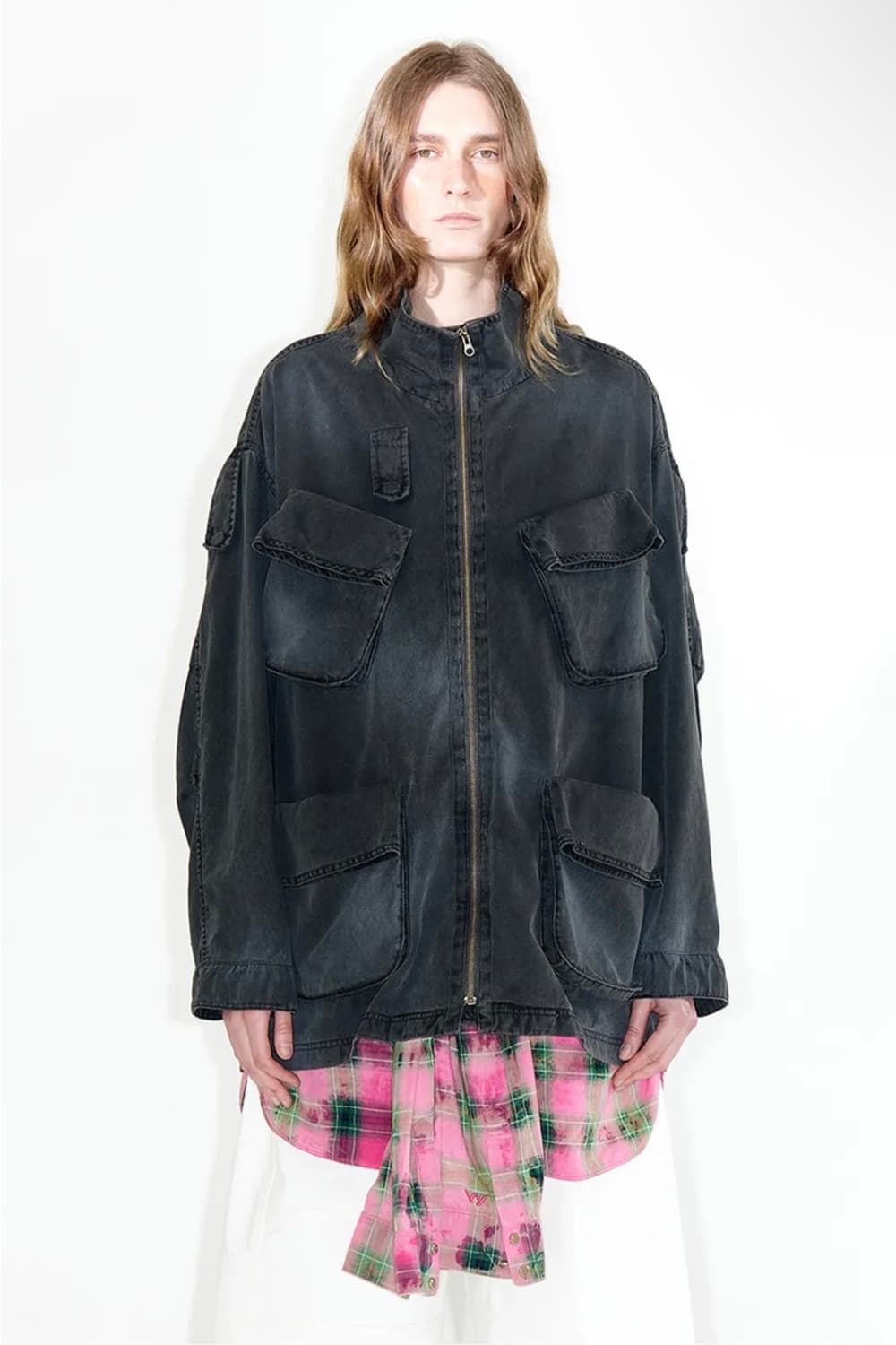 오픈와이와이 카고 포켓 필드 자켓 차콜 상품이미지1