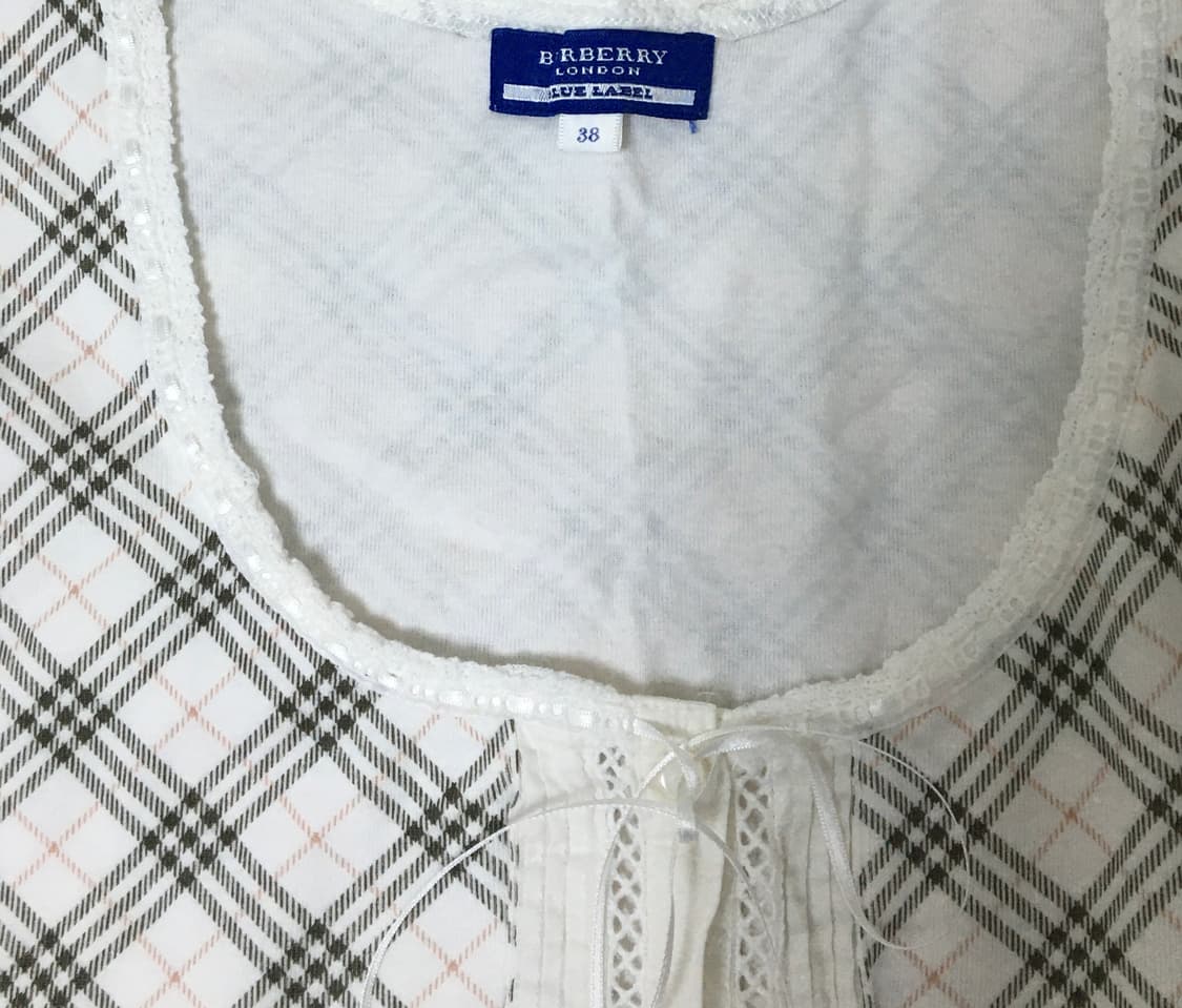 버버리 노바체크 레이스 슬리브리스 상품이미지4