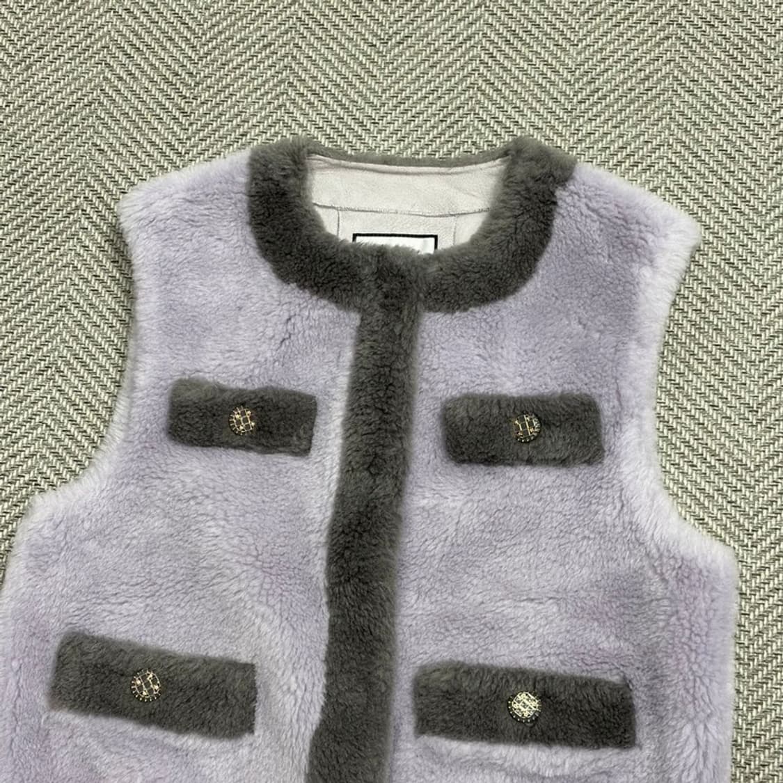 칼라거펠트 퍼 베스트 v1572 상품이미지4