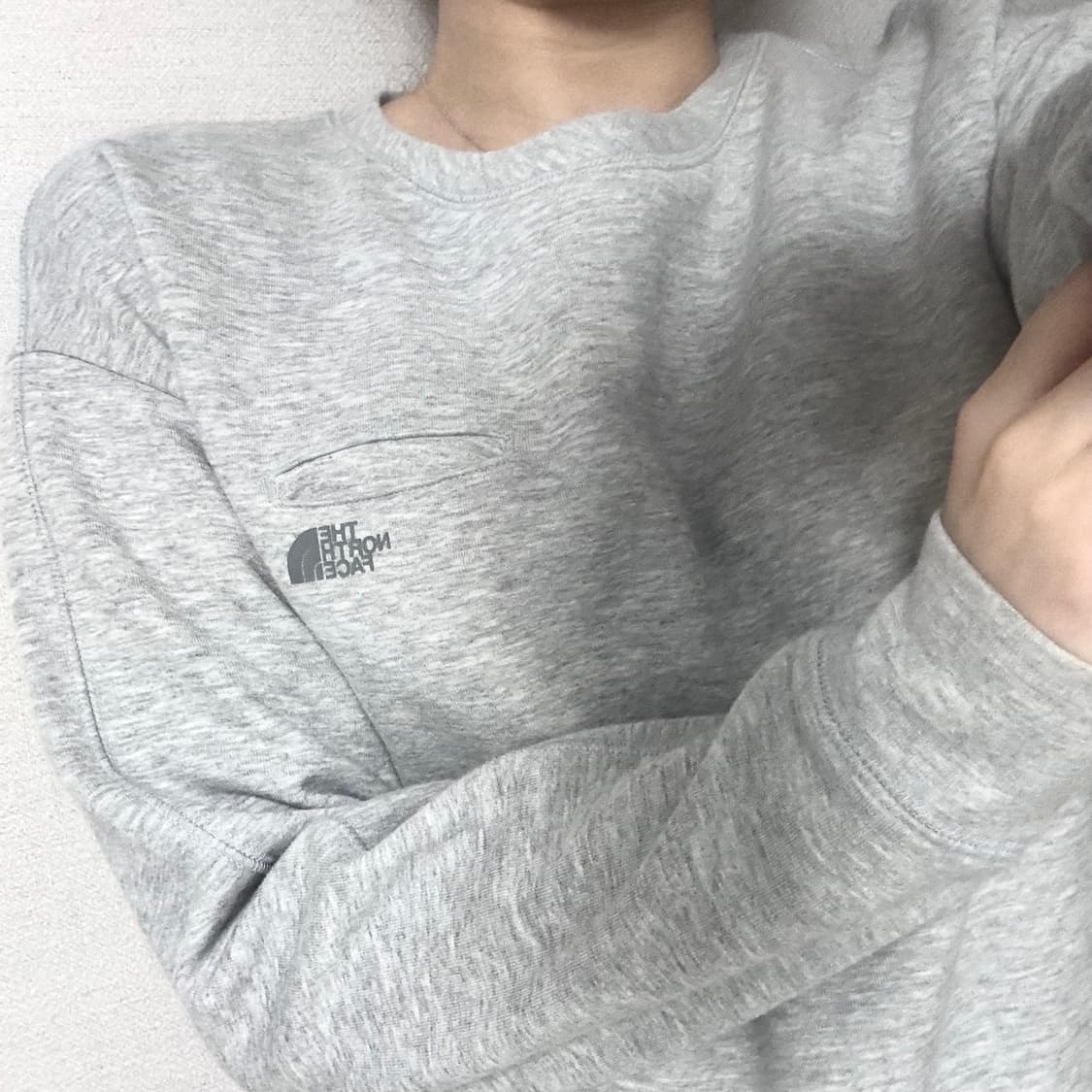 S/노스페이스 그레이 여성 맨투맨/브랜드/옷/교복아우터 상품이미지1